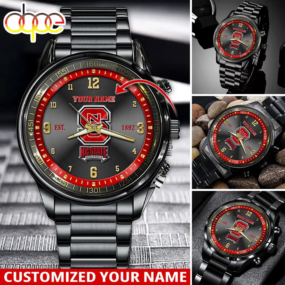 jwfancy nc state wolfpack ncaa personalized sport watch gift for fans for this season hgdq3