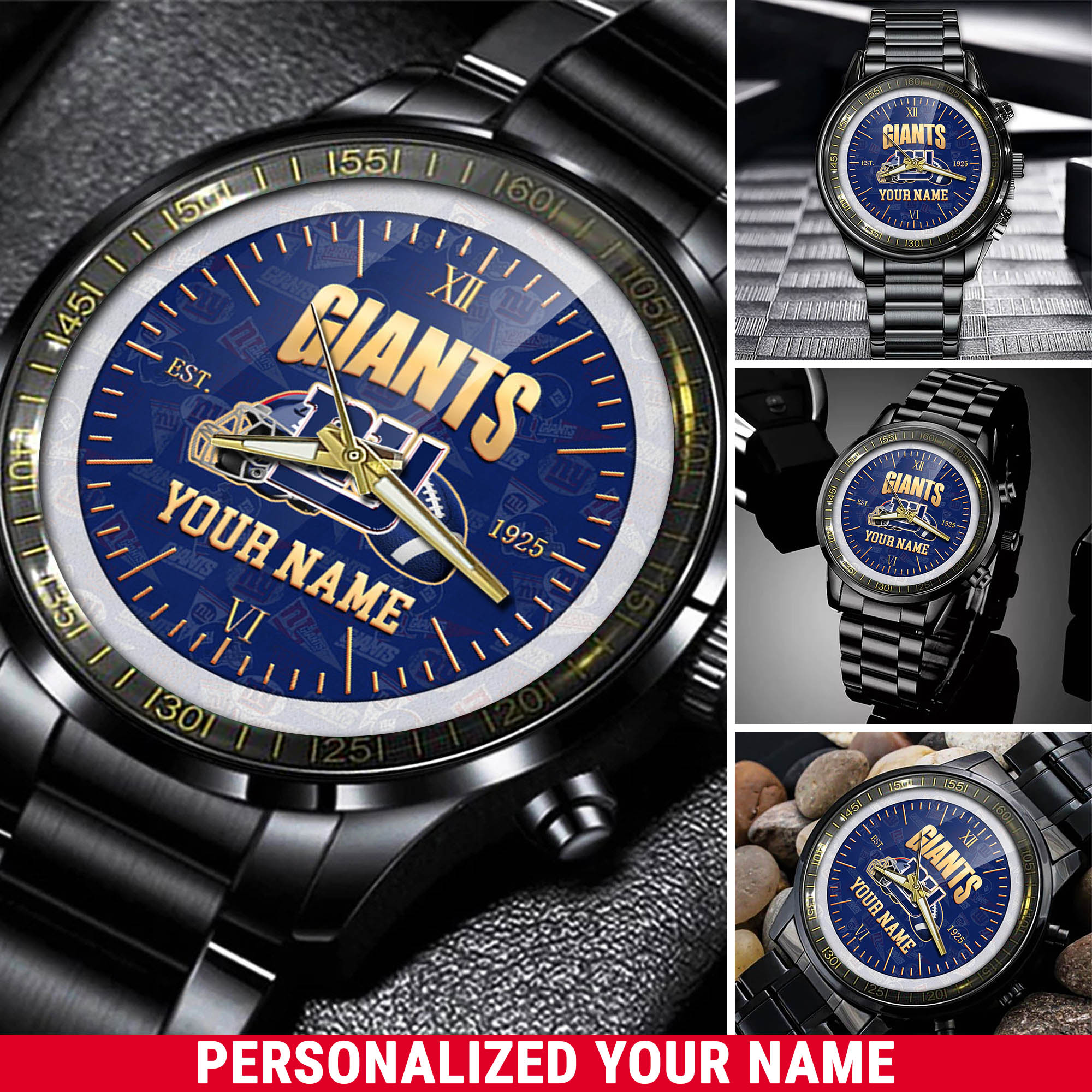 jwfancy new york giants nfl personalized black watch new collection for fans uc4qb