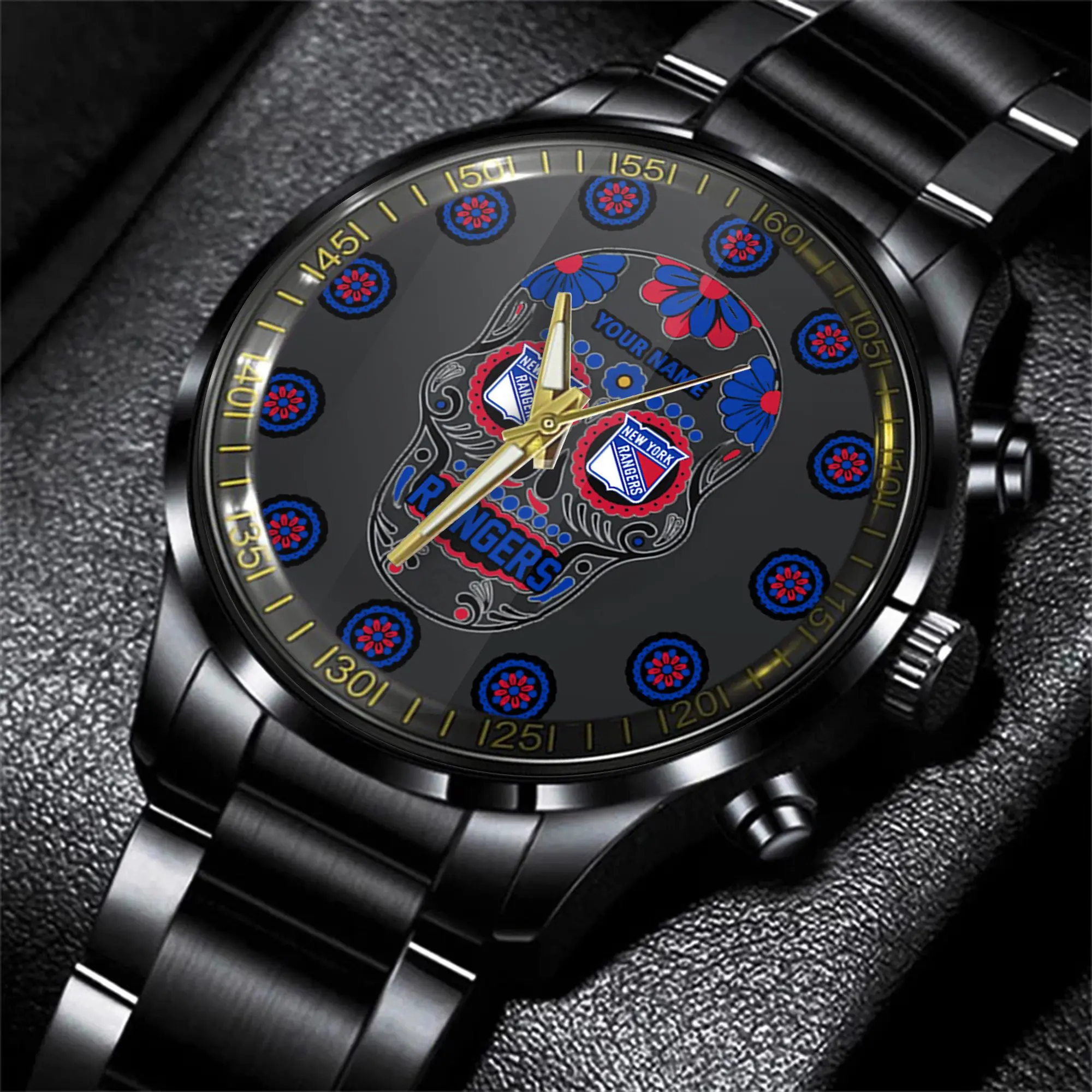 jwfancy new york islanders nhl men black hand watch personalized gift for fans gzljh