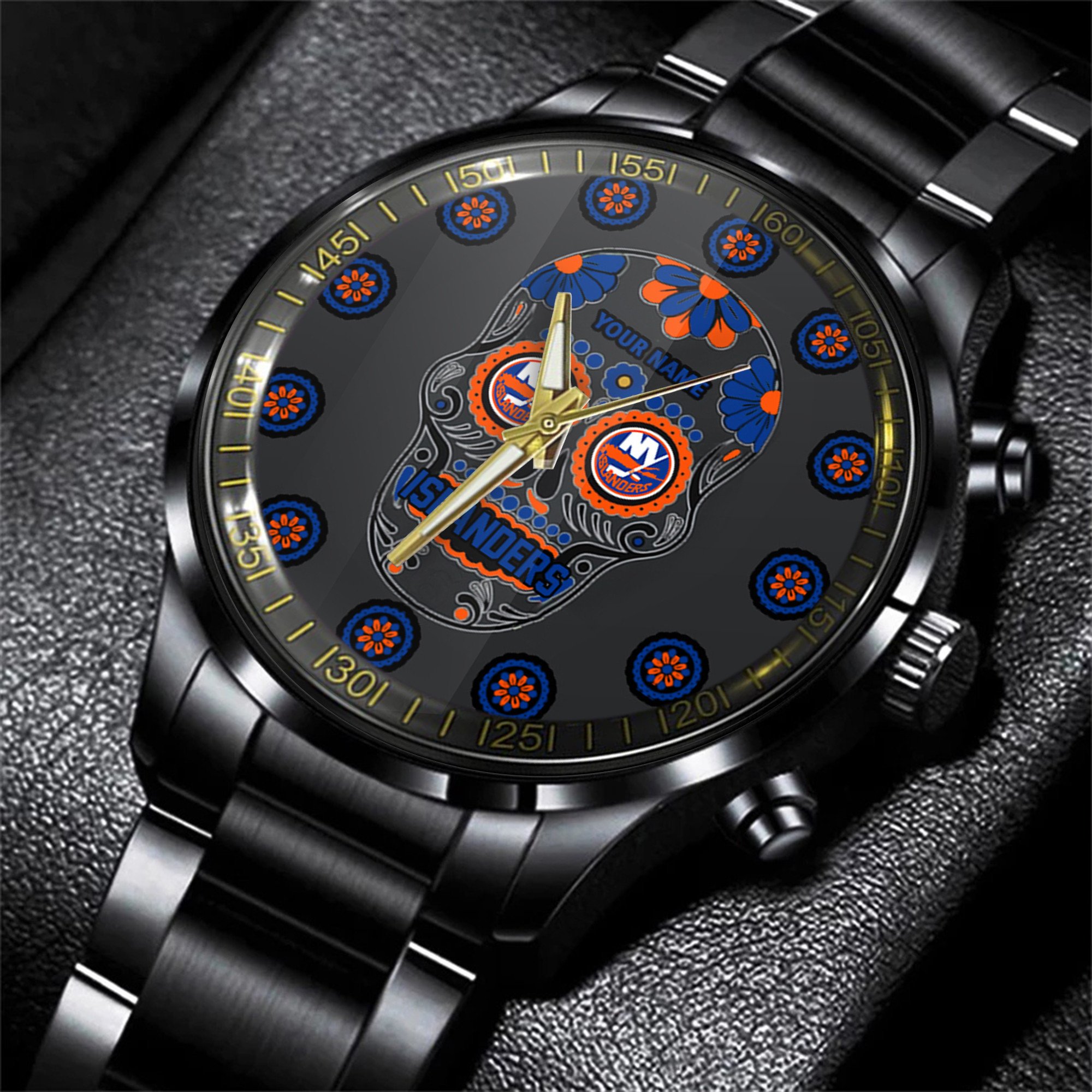 jwfancy new york rangers nhl men black hand watch personalized gift for fans ixt8k