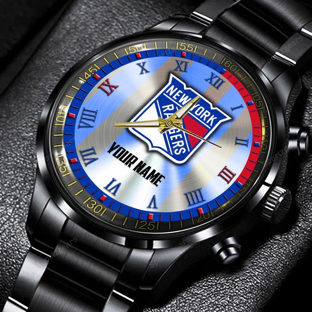 jwfancy new york rangers nhl personalized new black hand watch gift for fans gityu