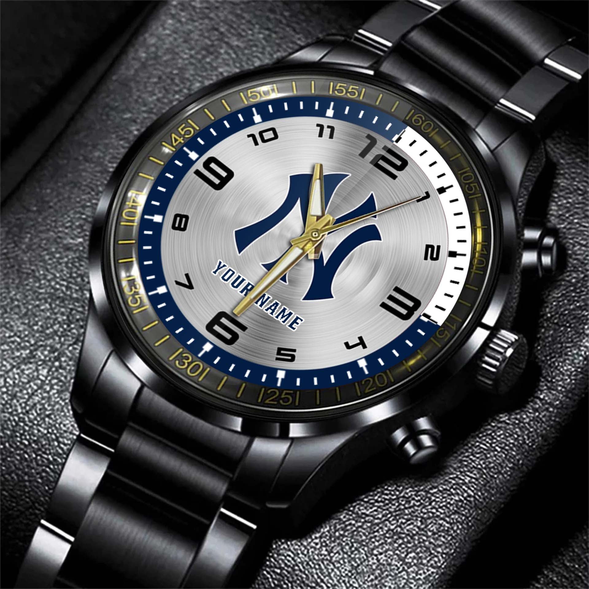 jwfancy new york yankeemlb personalized style black hand watch gift tej9v