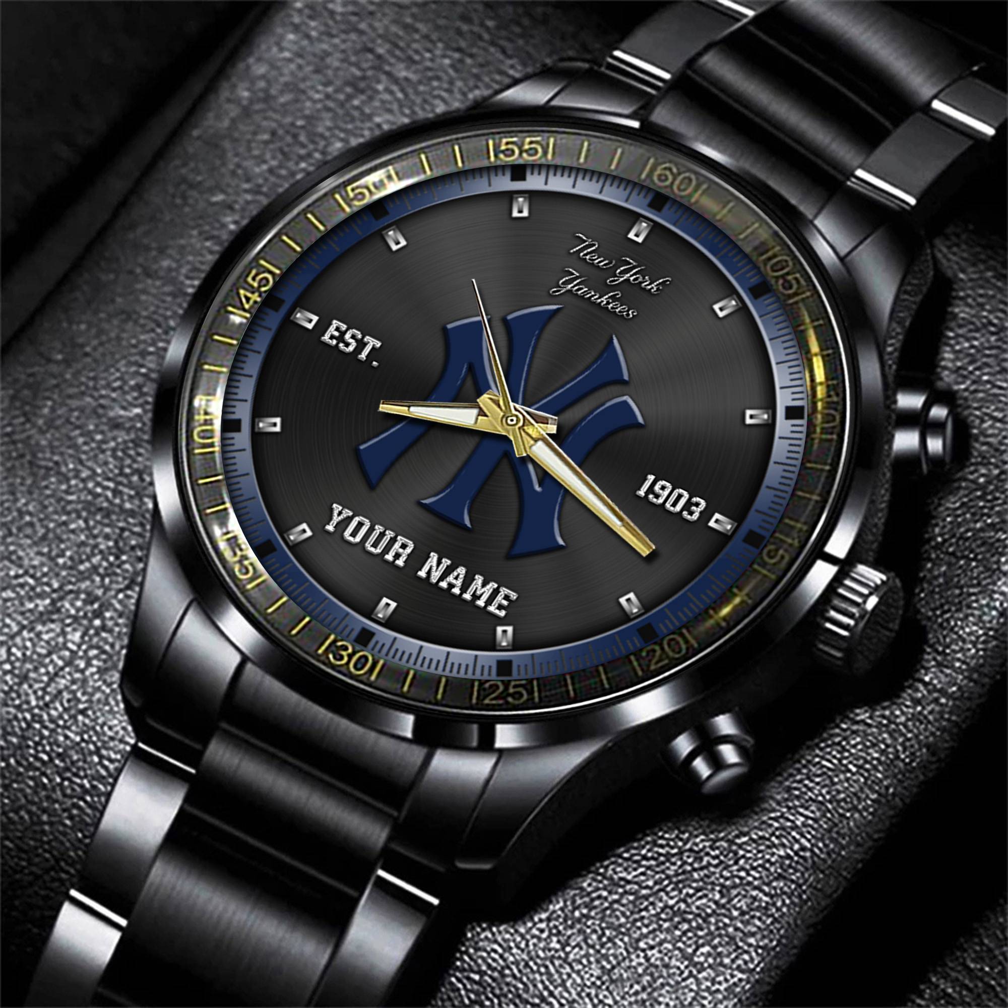 jwfancy new york yankees mlb personalized black style hand watch gifts for fan 0rozb