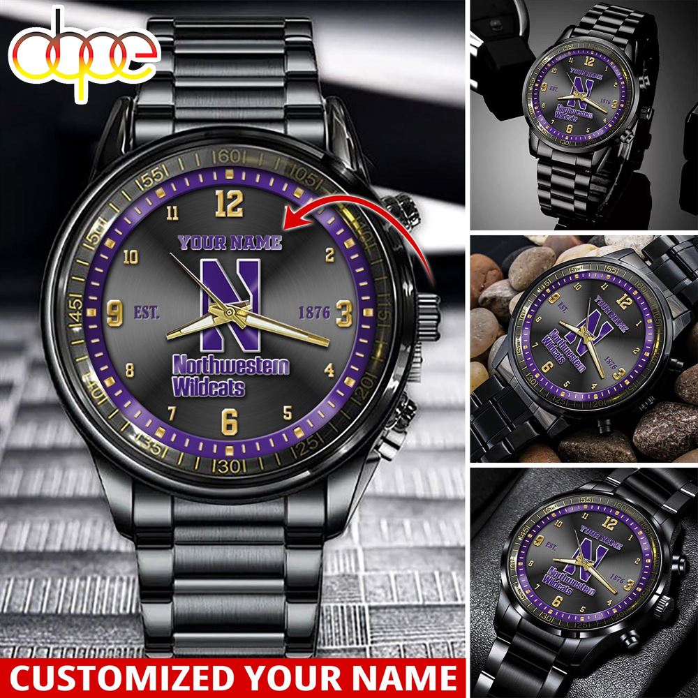 jwfancy northwestern wildcats ncaa personalized sport watch gift for fans for this season 06hgx
