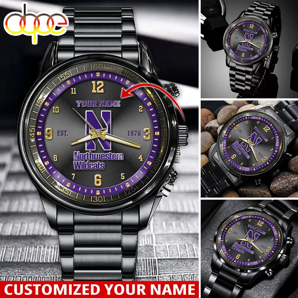 jwfancy northwestern wildcats ncaa personalized sport watch gift for fans for this season 06hgx