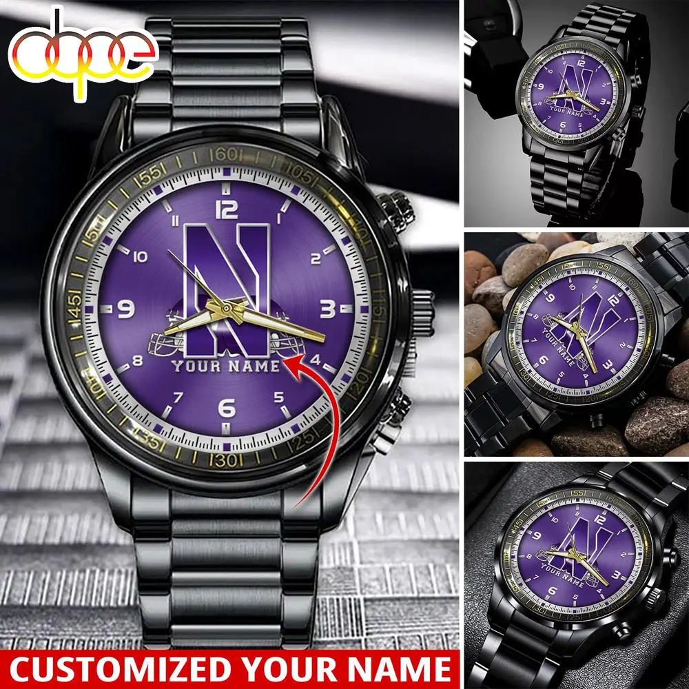 jwfancy northwestern wildcats ncaa personalized sport watch gift for fans for this season fea7l