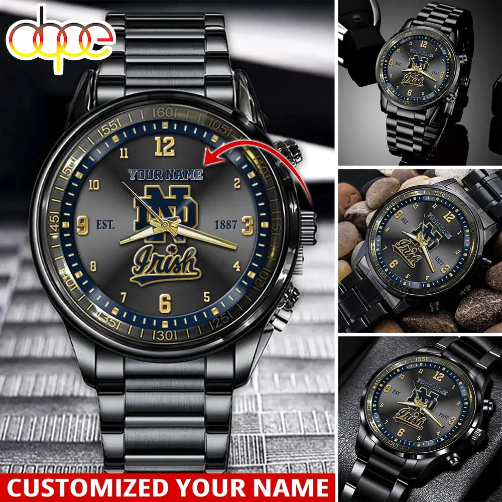 jwfancy notre dame fighting irish ncaa personalized sport watch gift for fans for this season 9s95x
