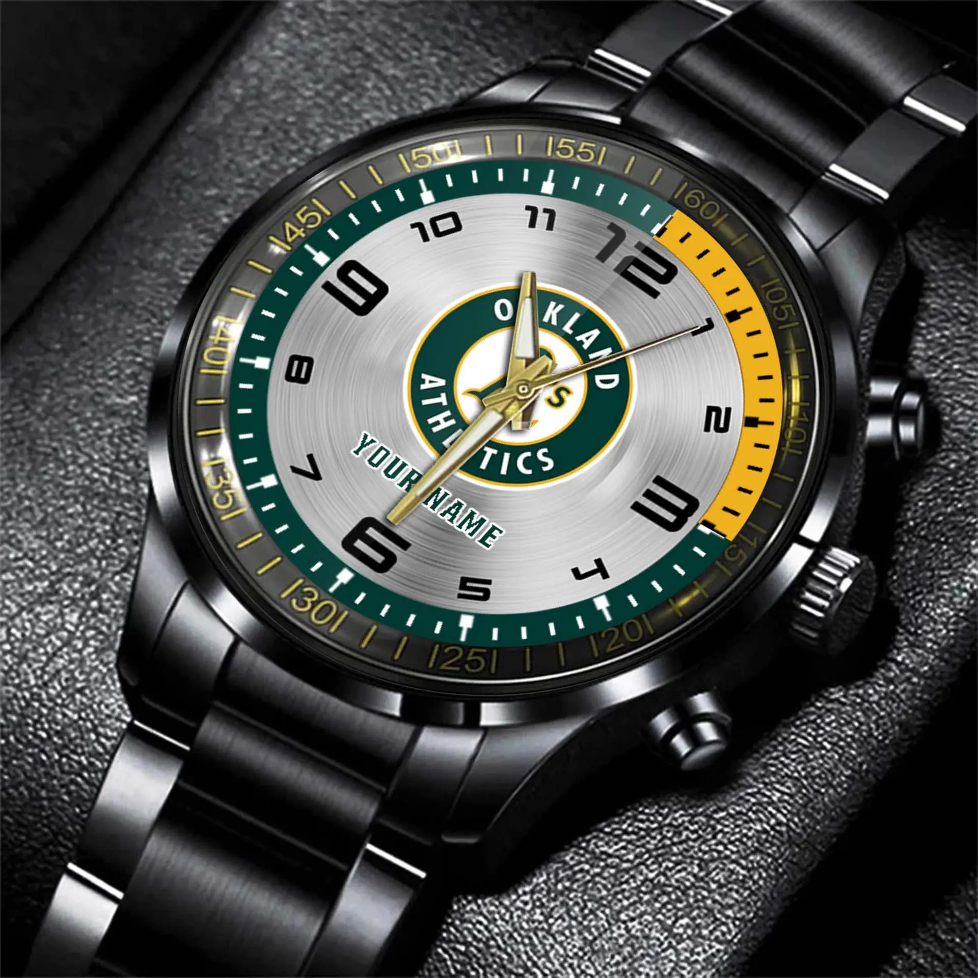 jwfancy oakland athletics mlb personalized style black hand watch gift fpp1q