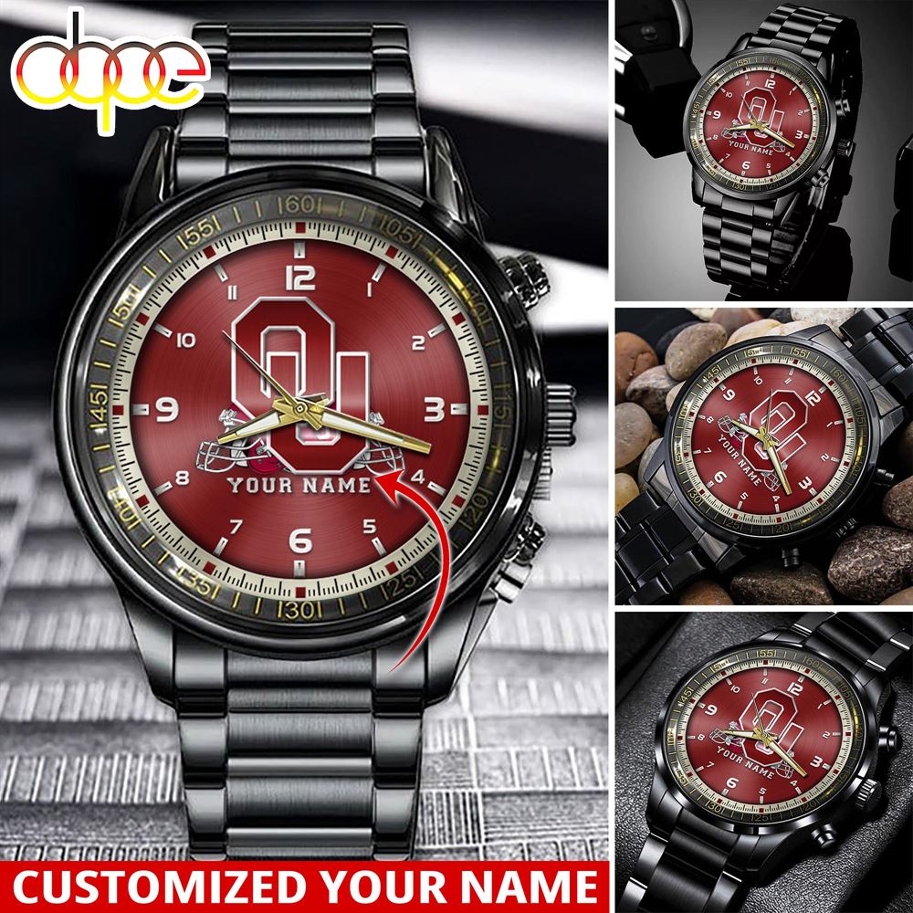 jwfancy oklahoma sooners ncaa personalized sport watch gift for fans for this season jl4nb