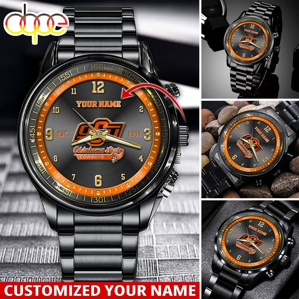 jwfancy oklahoma state cowboys ncaa personalized sport watch gift for fans for this season vf62e
