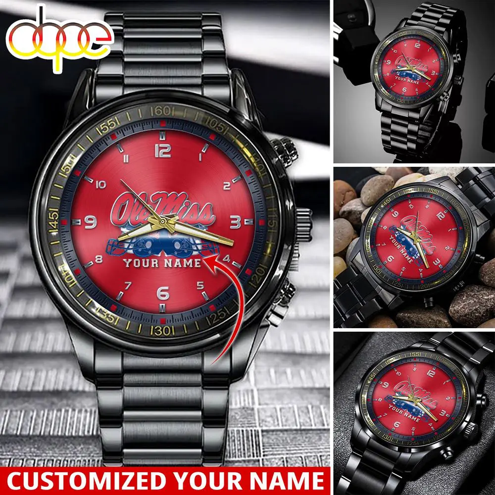 jwfancy ole miss rebels ncaa personalized sport watch gift for fans for this season imw7n