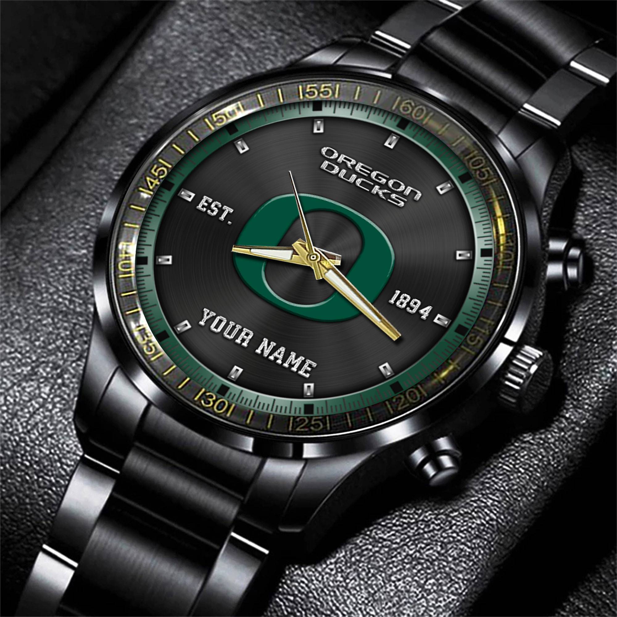 jwfancy oregon ducks ncaa personalized black style hand watch gifts for fan 1ja1j