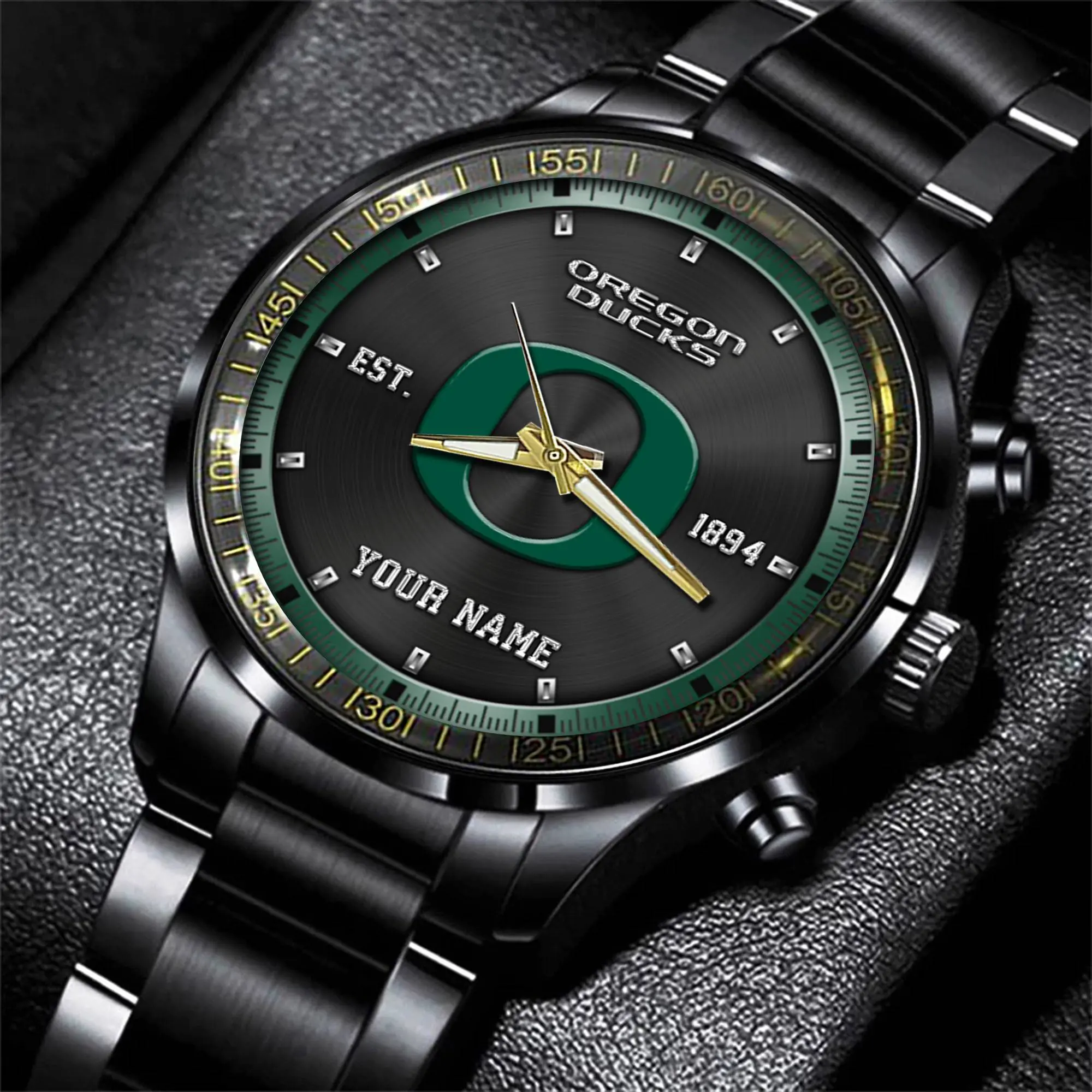 jwfancy oregon ducks ncaa personalized black style hand watch gifts for fan 1ja1j