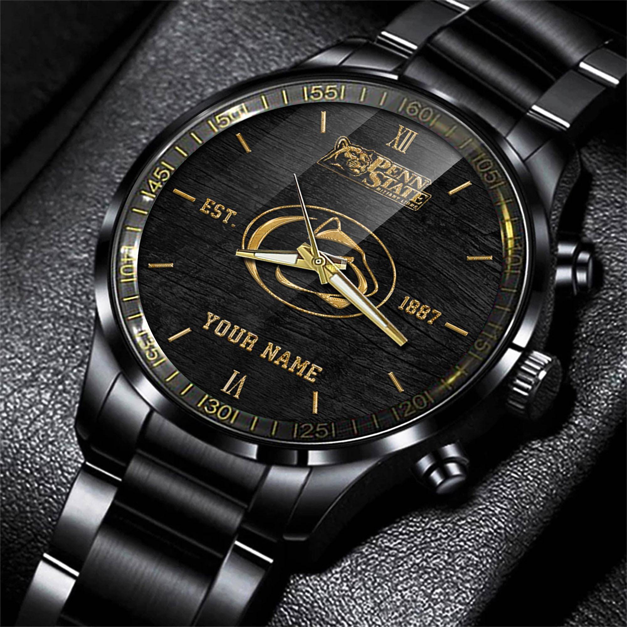 jwfancy penn state nittany lions ncaa personalized black style hand watch gifts for fan 3agou