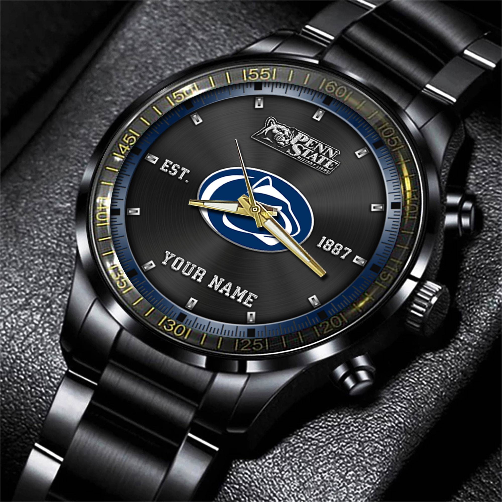 jwfancy penn state nittany lions ncaa personalized black style hand watch gifts for fan cwo8e