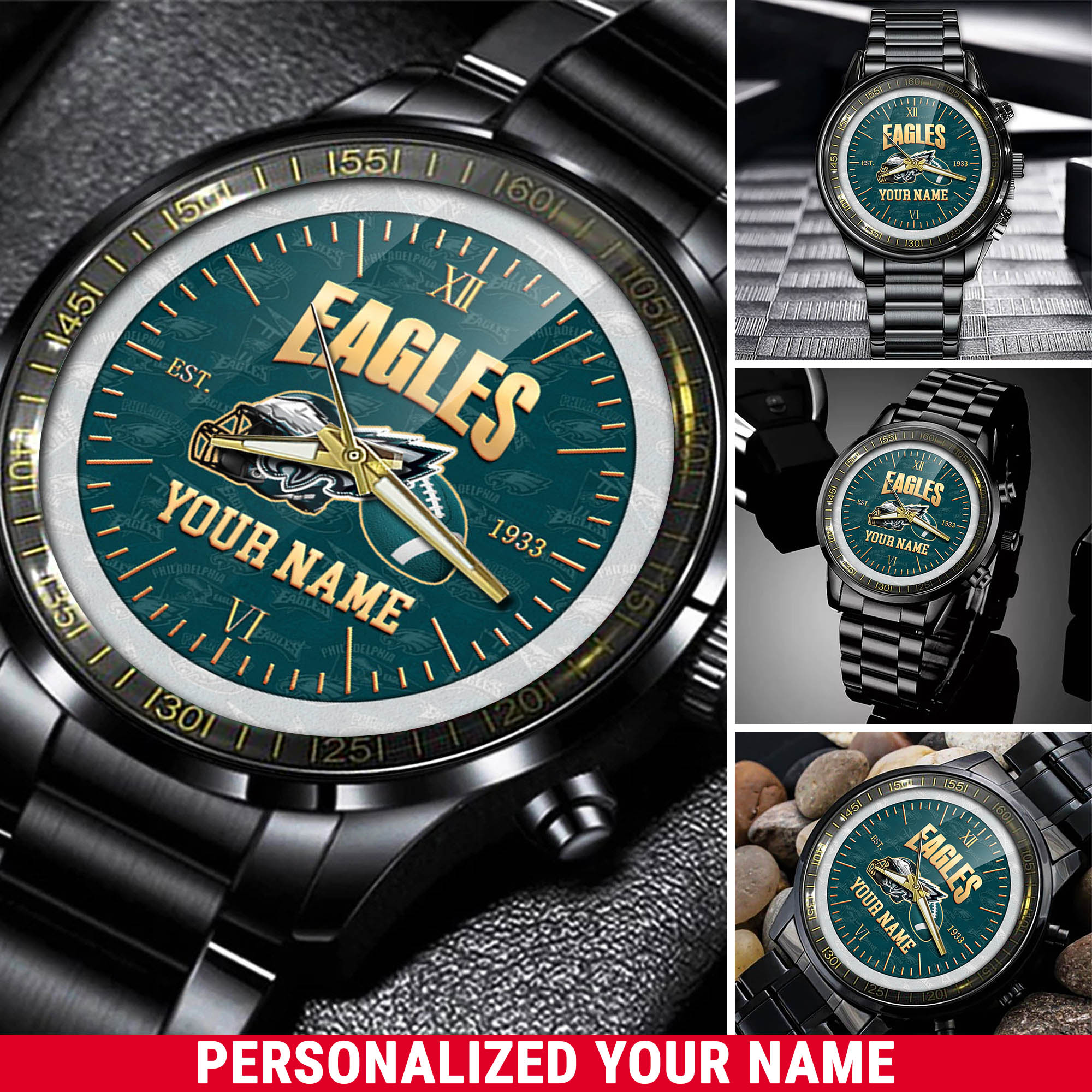 jwfancy philadelphia eagles nfl personalized black watch new collection for fans qrjsc