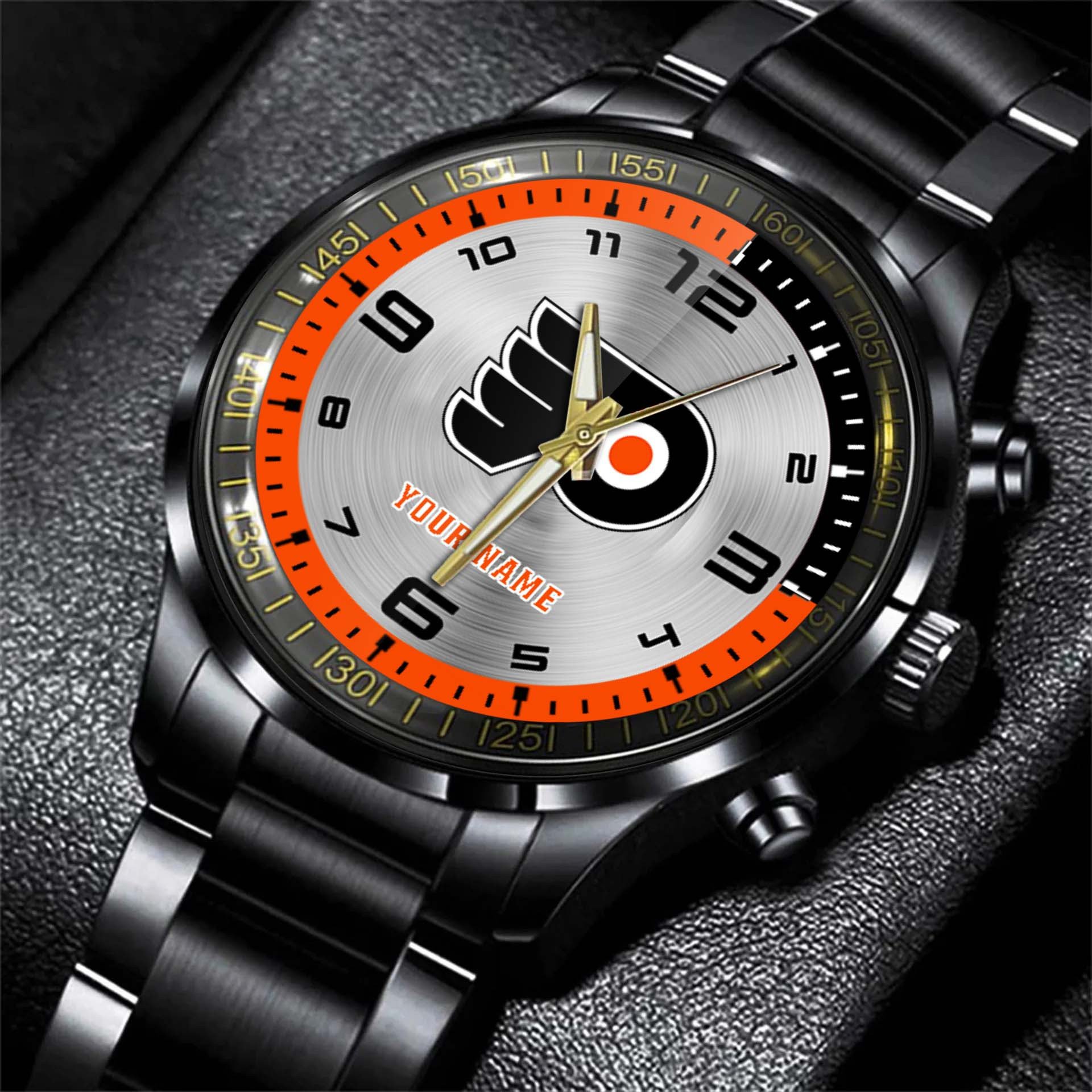 jwfancy philadelphia flyer nhl personalized fashion black hand watch gift for fans jlwue