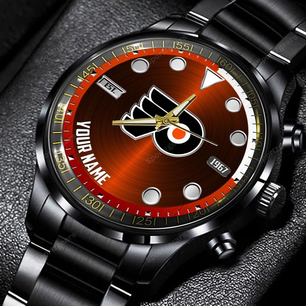 jwfancy philadelphia flyers nhl personalized new black hand watch gift for fans tfujc