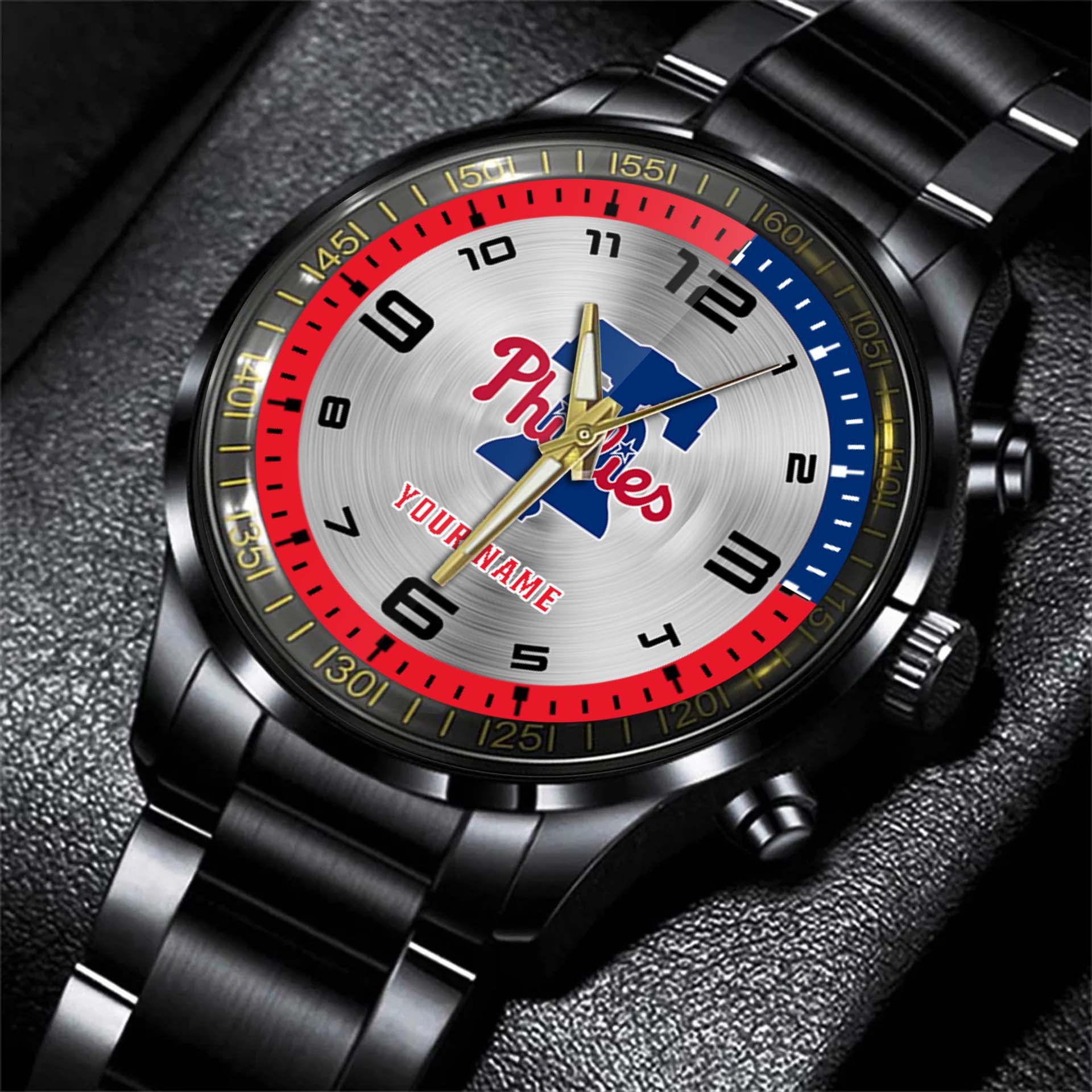jwfancy philadelphia phillies mlb personalized style black hand watch gift k3fm8