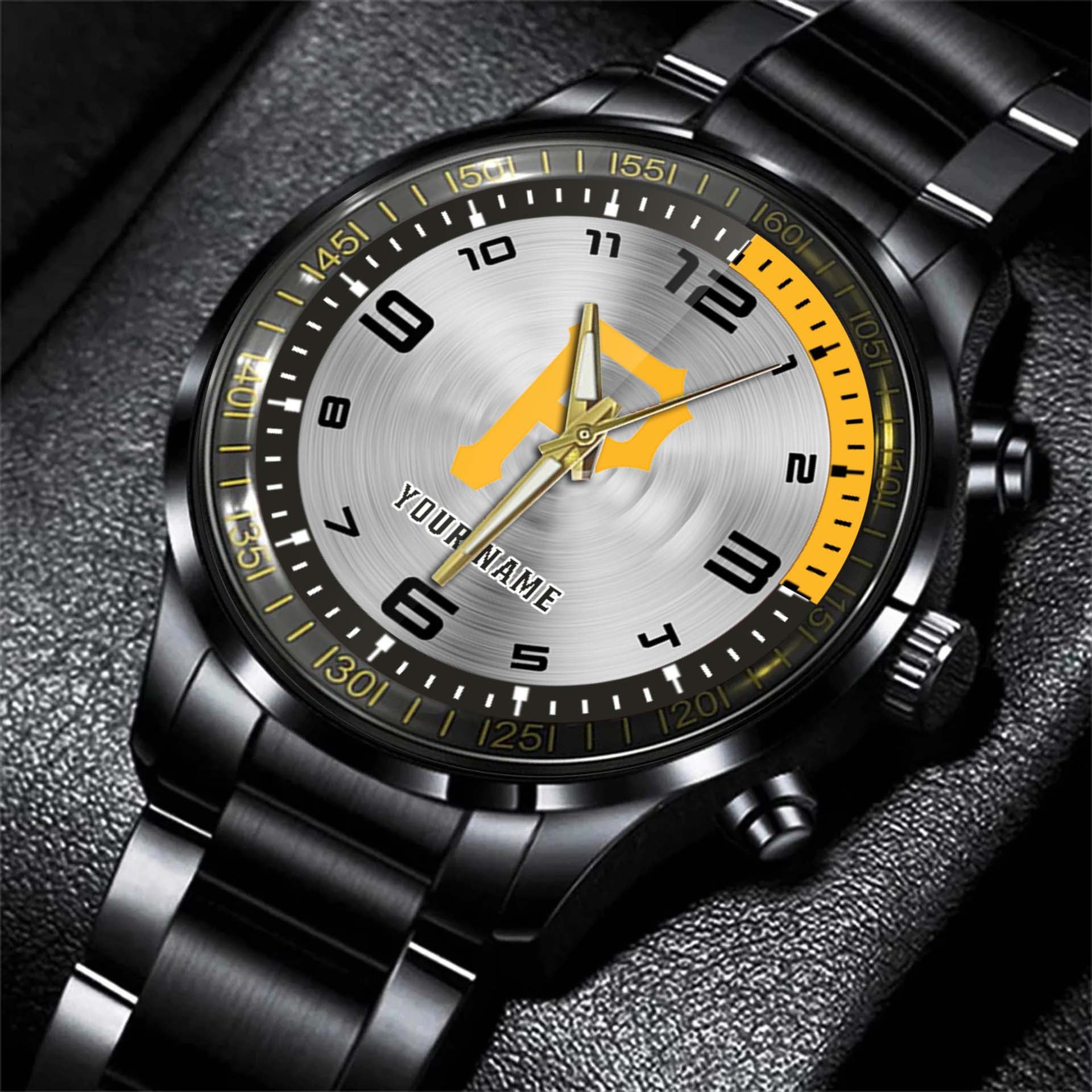 jwfancy pittsburgh pirates mlb personalized style black hand watch gift syo2x