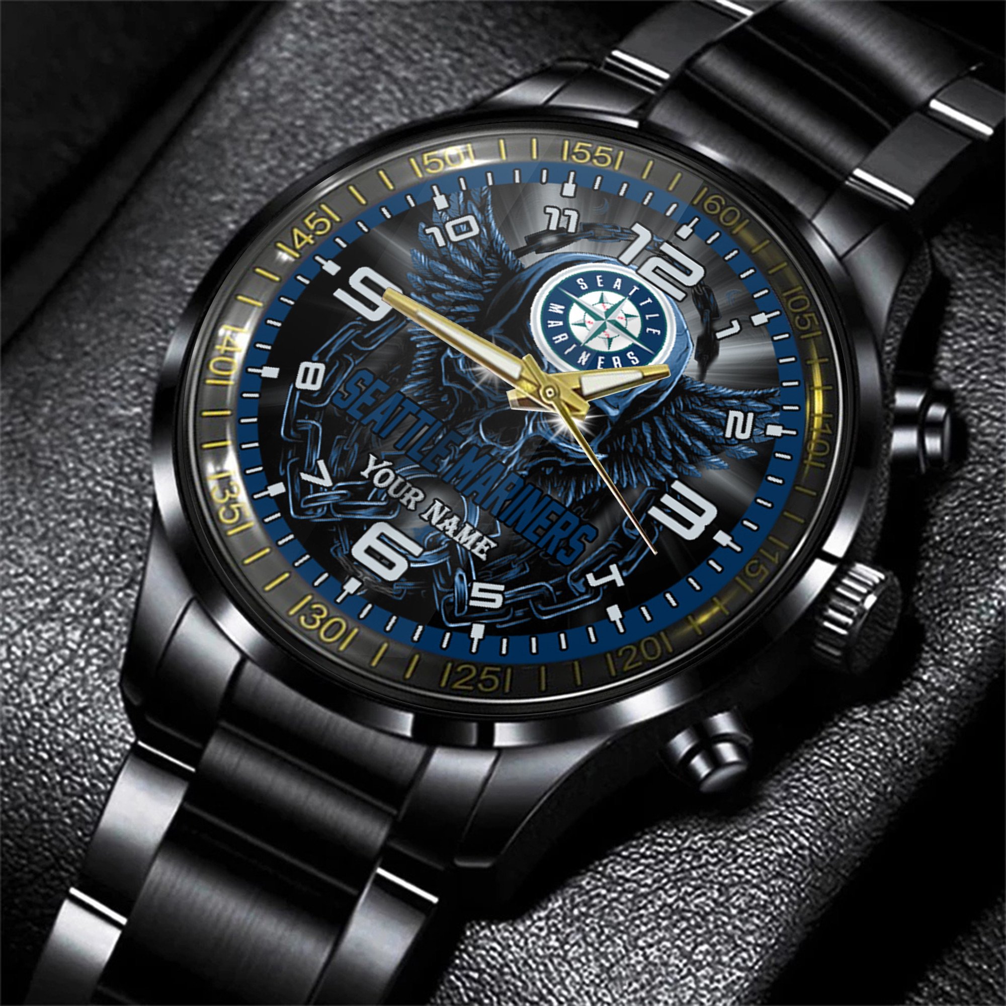 jwfancy seattle mariners mlb men hand watch personalized gift for fans oxoat