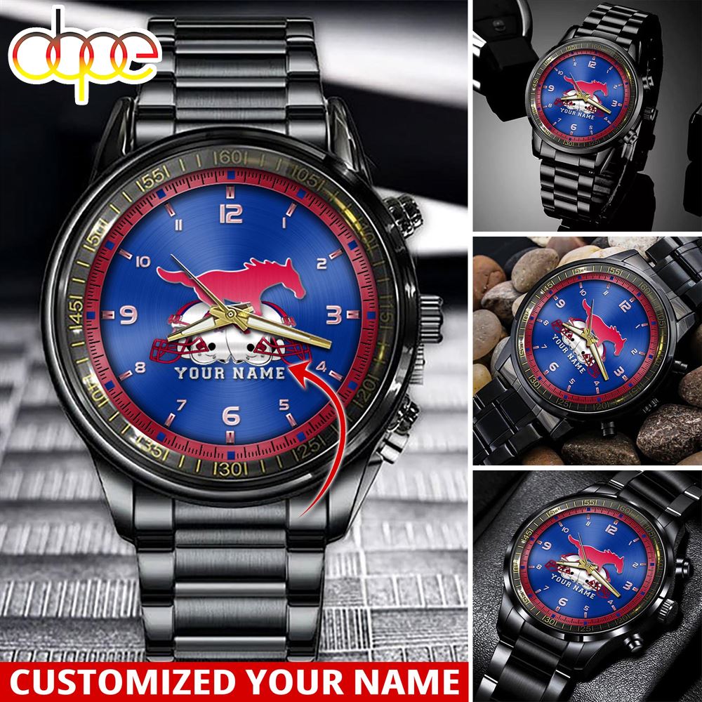 jwfancy smu mustangs ncaa personalized sport watch gift for fans for this season ozpix