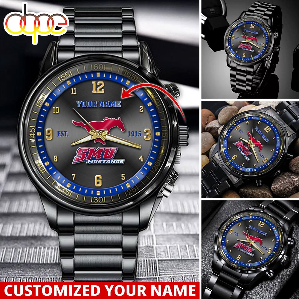 jwfancy smu mustangs ncaa personalized sport watch gift for fans for this season ukoap