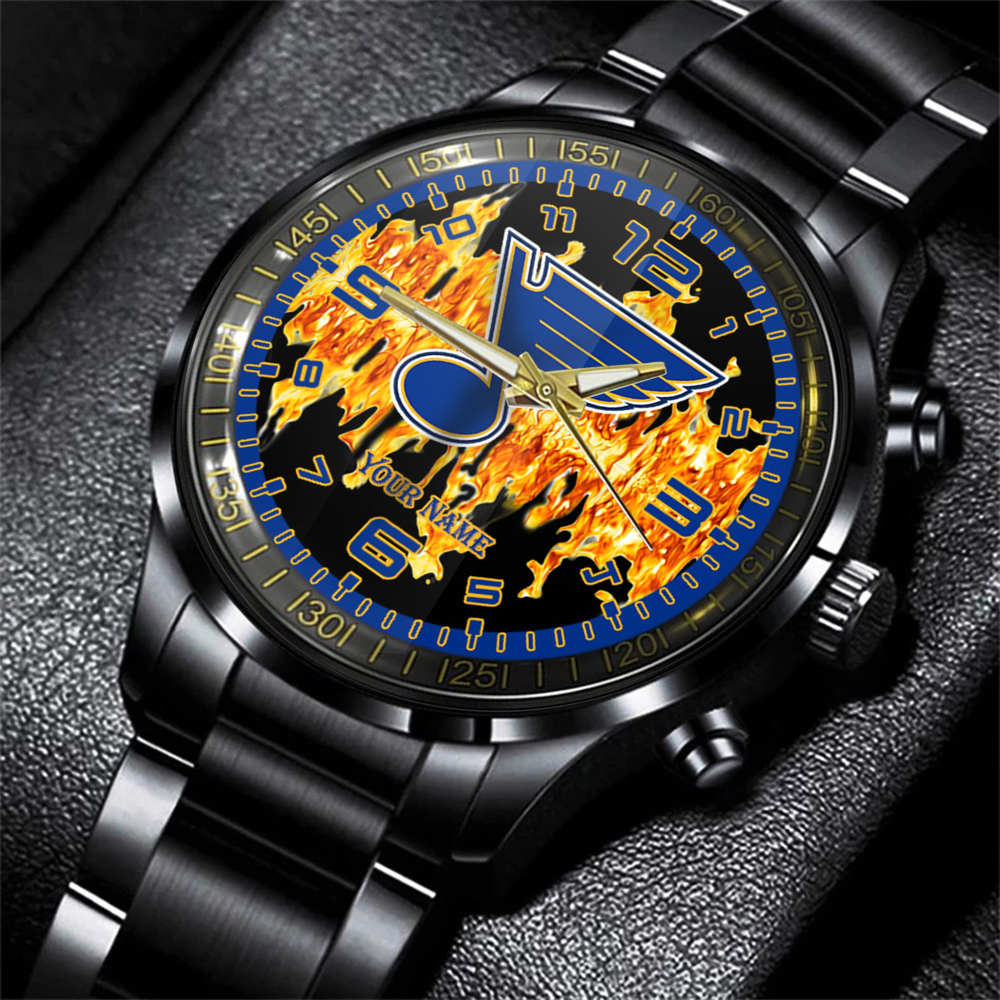 jwfancy st louis blues nhl men black hand watch personalized gift for fans v5l6h