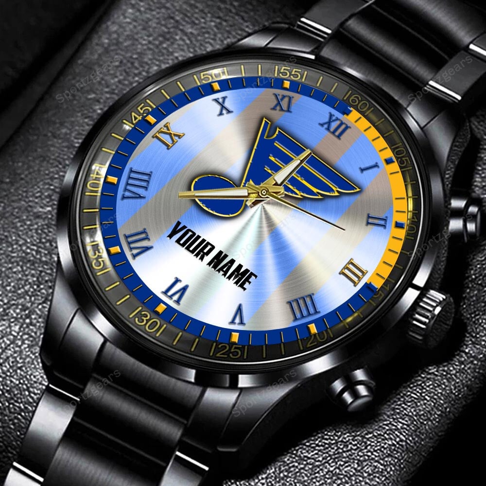 jwfancy st louis blues nhl personalized new black hand watch gift for fans 9ivnl