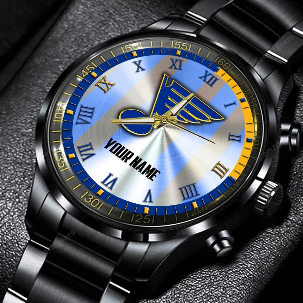 jwfancy st louis blues nhl personalized new black hand watch gift for fans 9ivnl