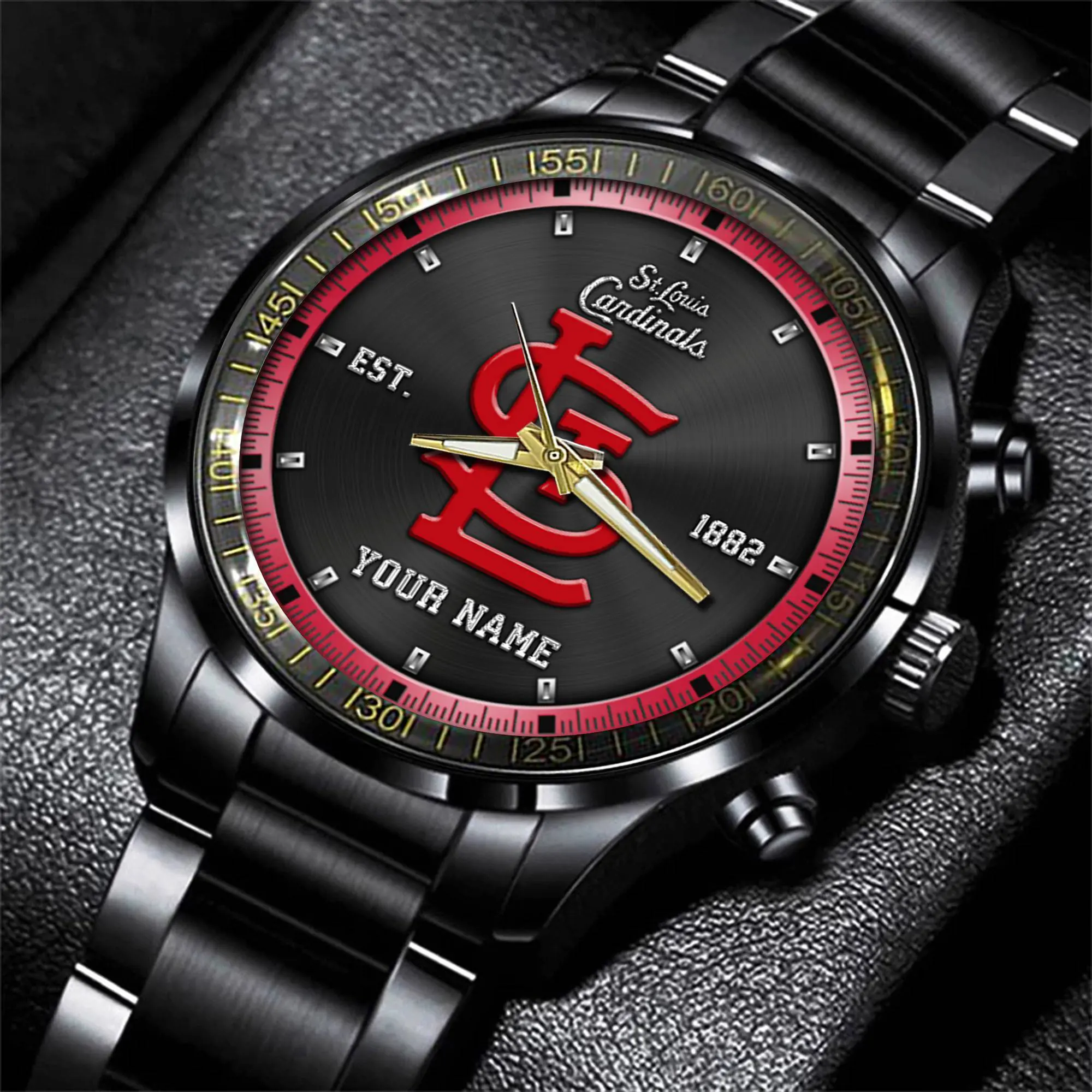 jwfancy st louis cardinals mlb personalized black style hand watch gifts for fan fc7sj