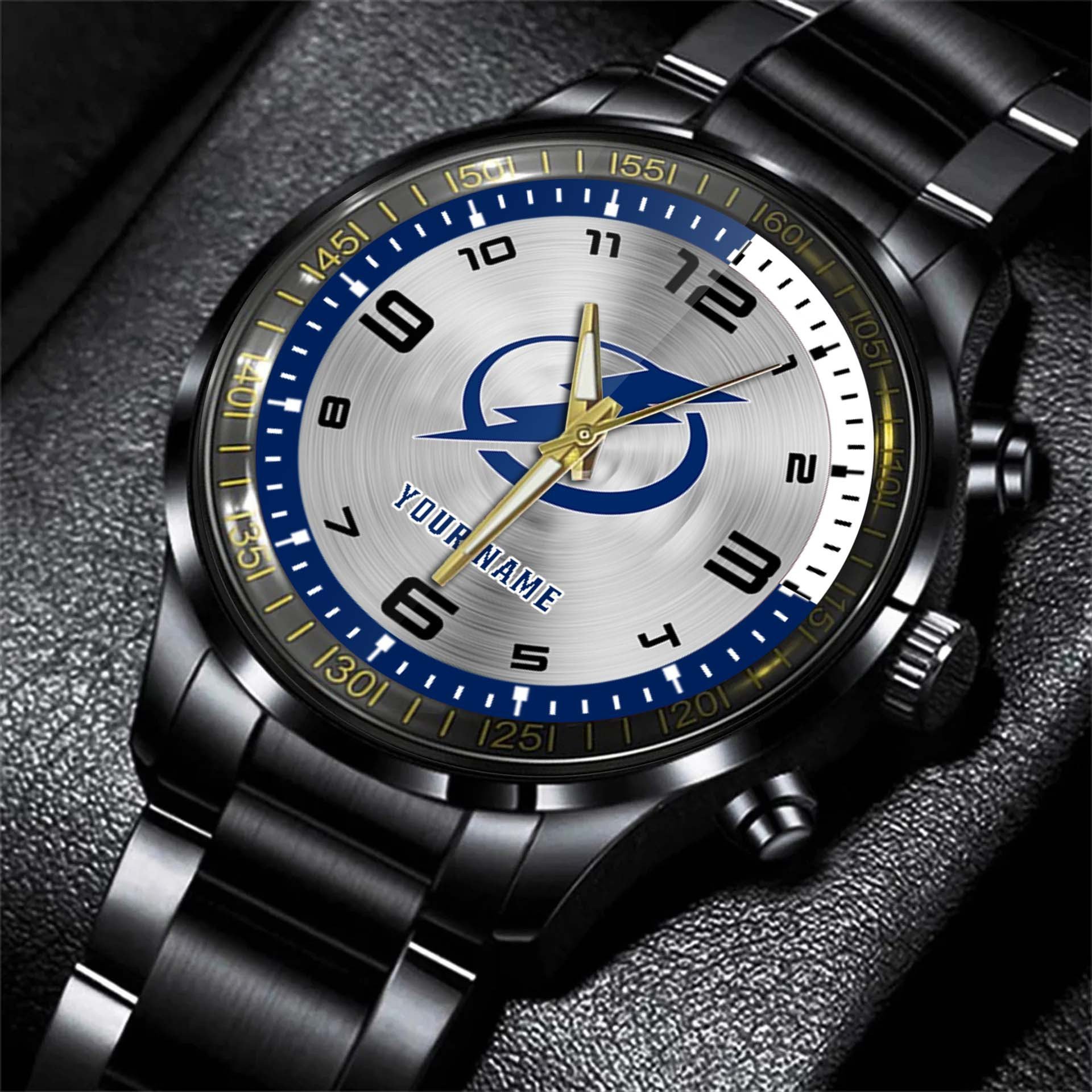 jwfancy tampa bay lightnin nhl personalized fashion black hand watch gift for fans rg0jz