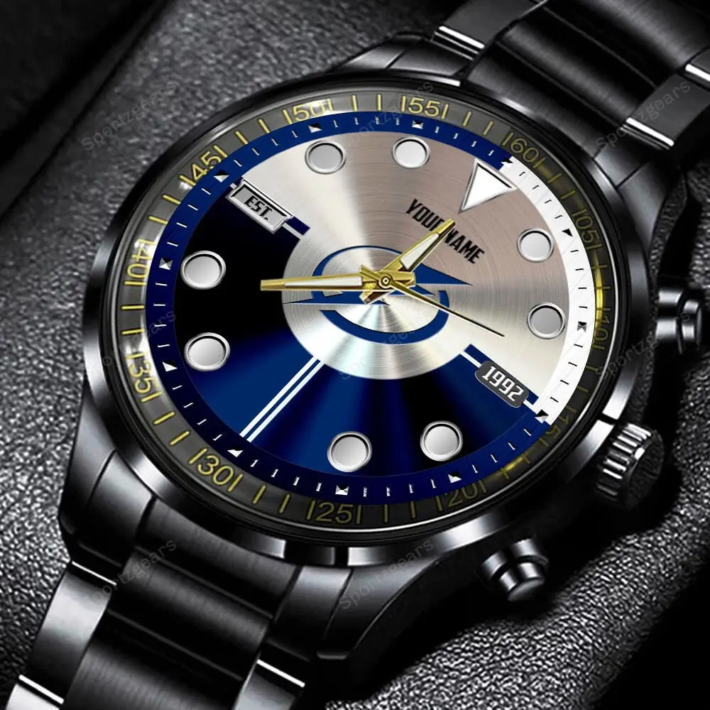 jwfancy tampa bay lightning nhl personalized new black hand watch gift for fans 7l9zg