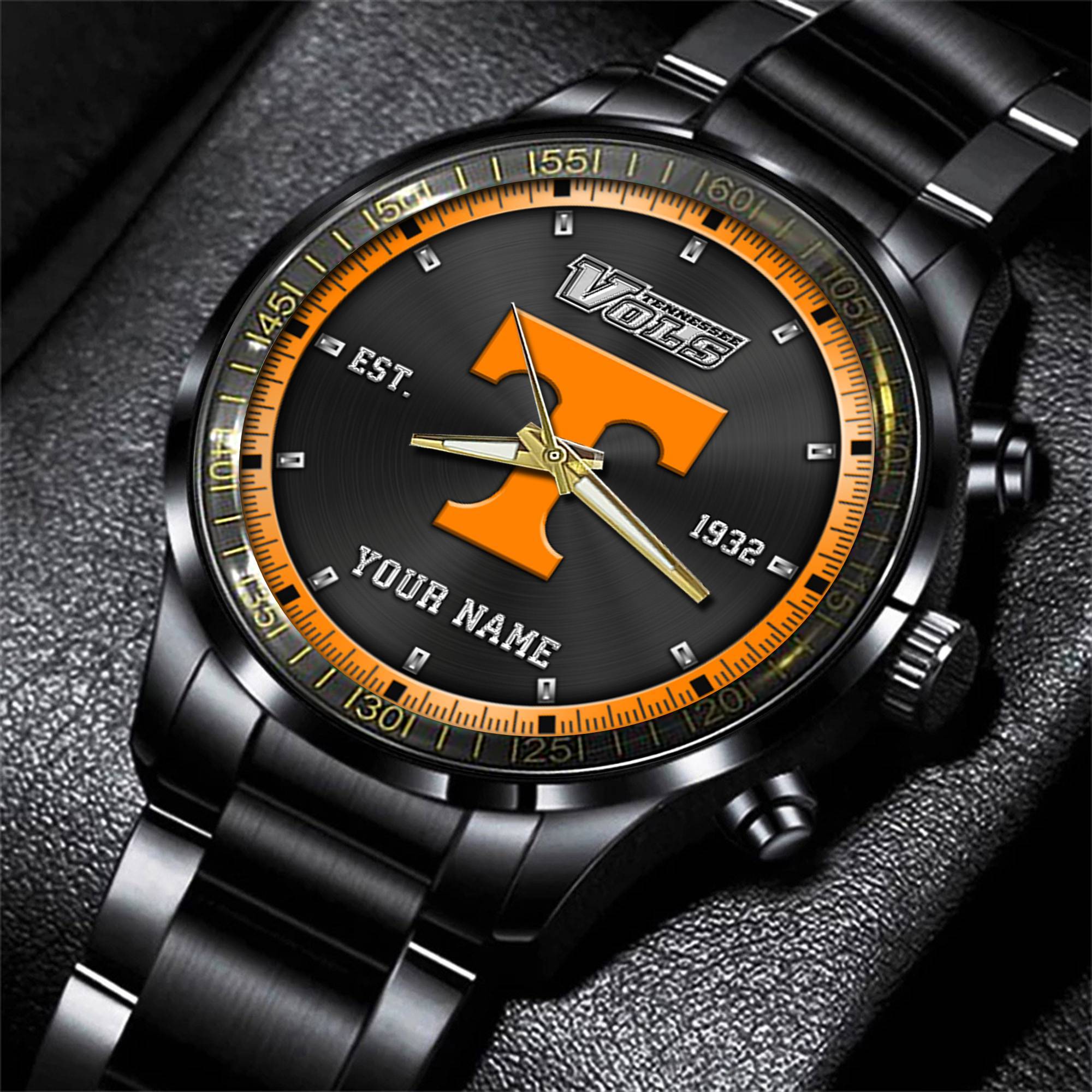 jwfancy tennessee volunteers ncaa personalized black style hand watch gifts for fan gubtv