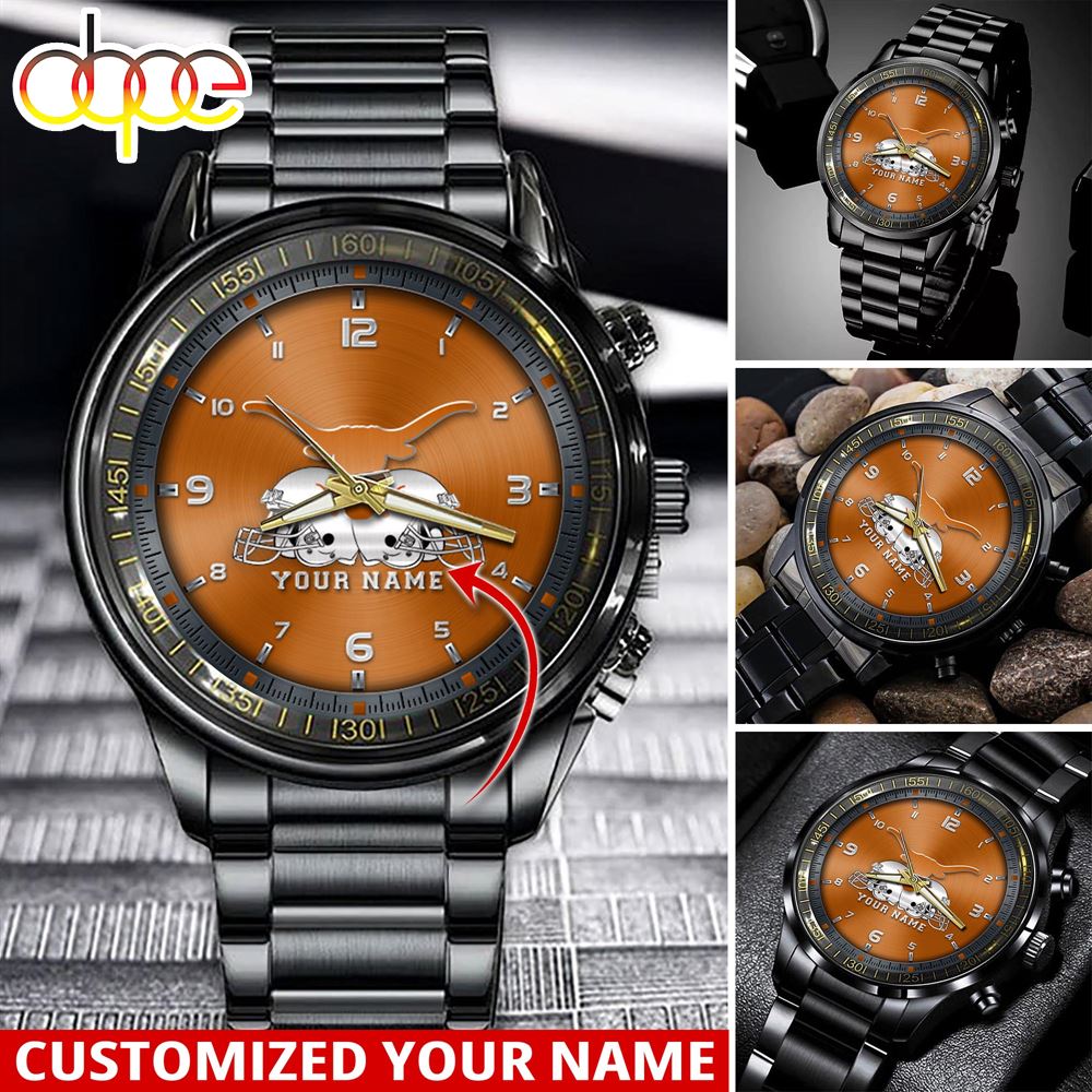 jwfancy texas longhorns ncaa personalized sport watch gift for fans for this season jbjya