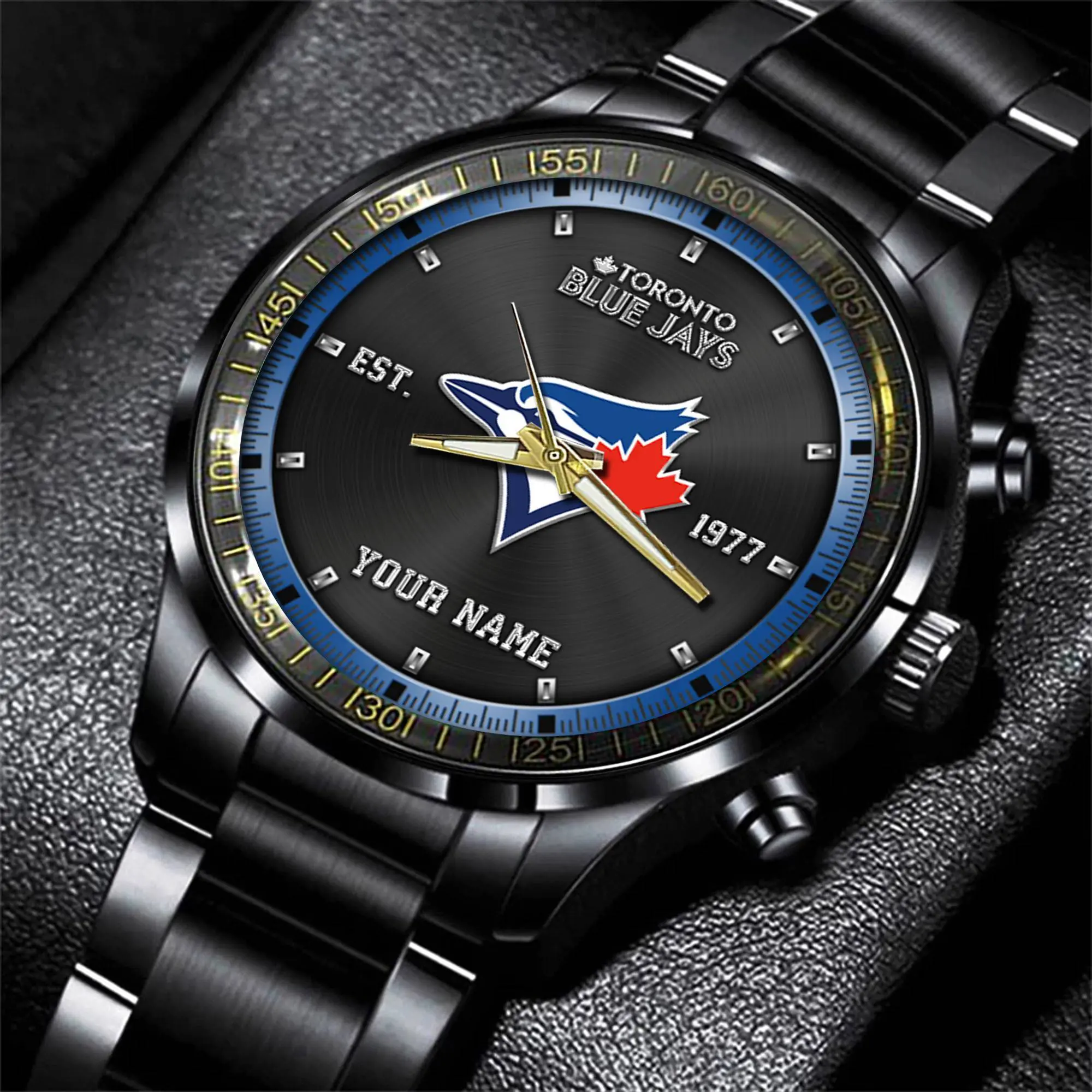 jwfancy toronto blue jays mlb personalized black style hand watch gifts for fan bgedm