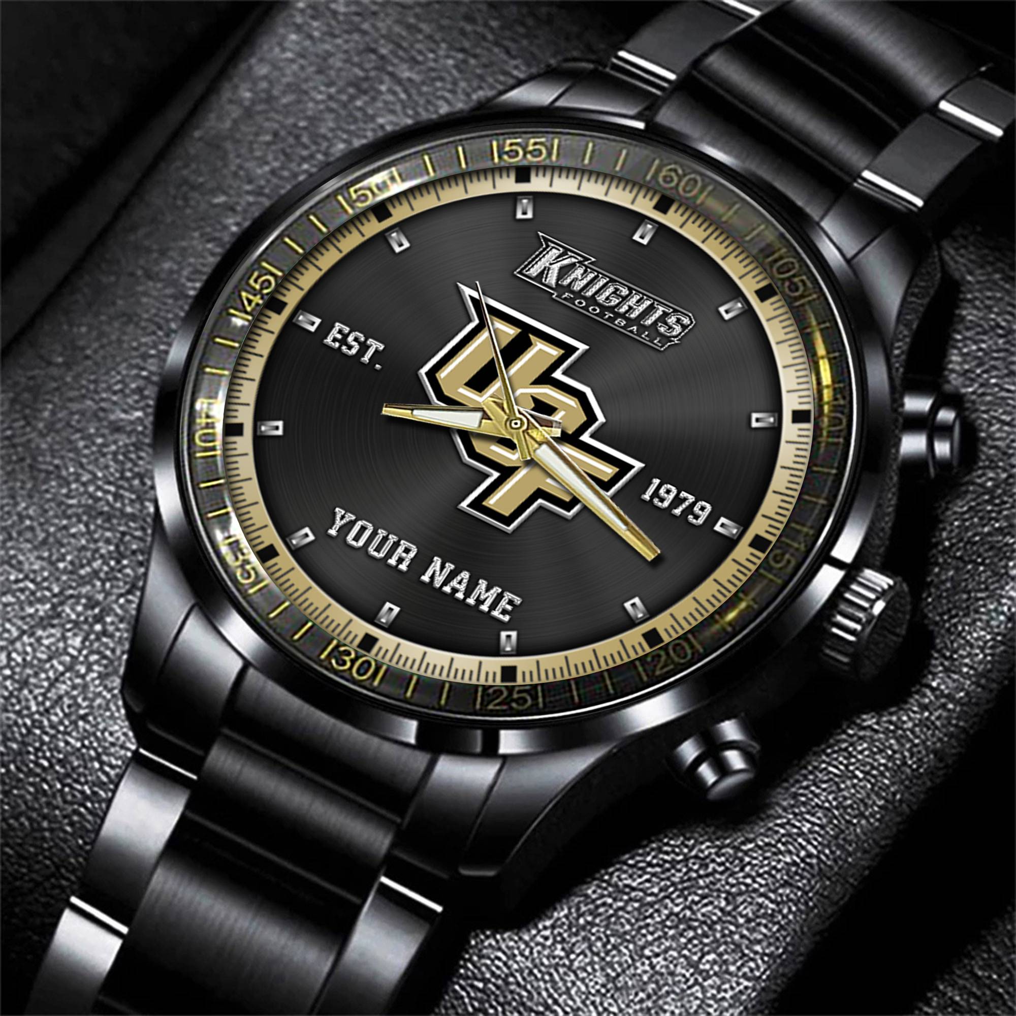 jwfancy ucf knights ncaa personalized black style hand watch gifts for fan eyies