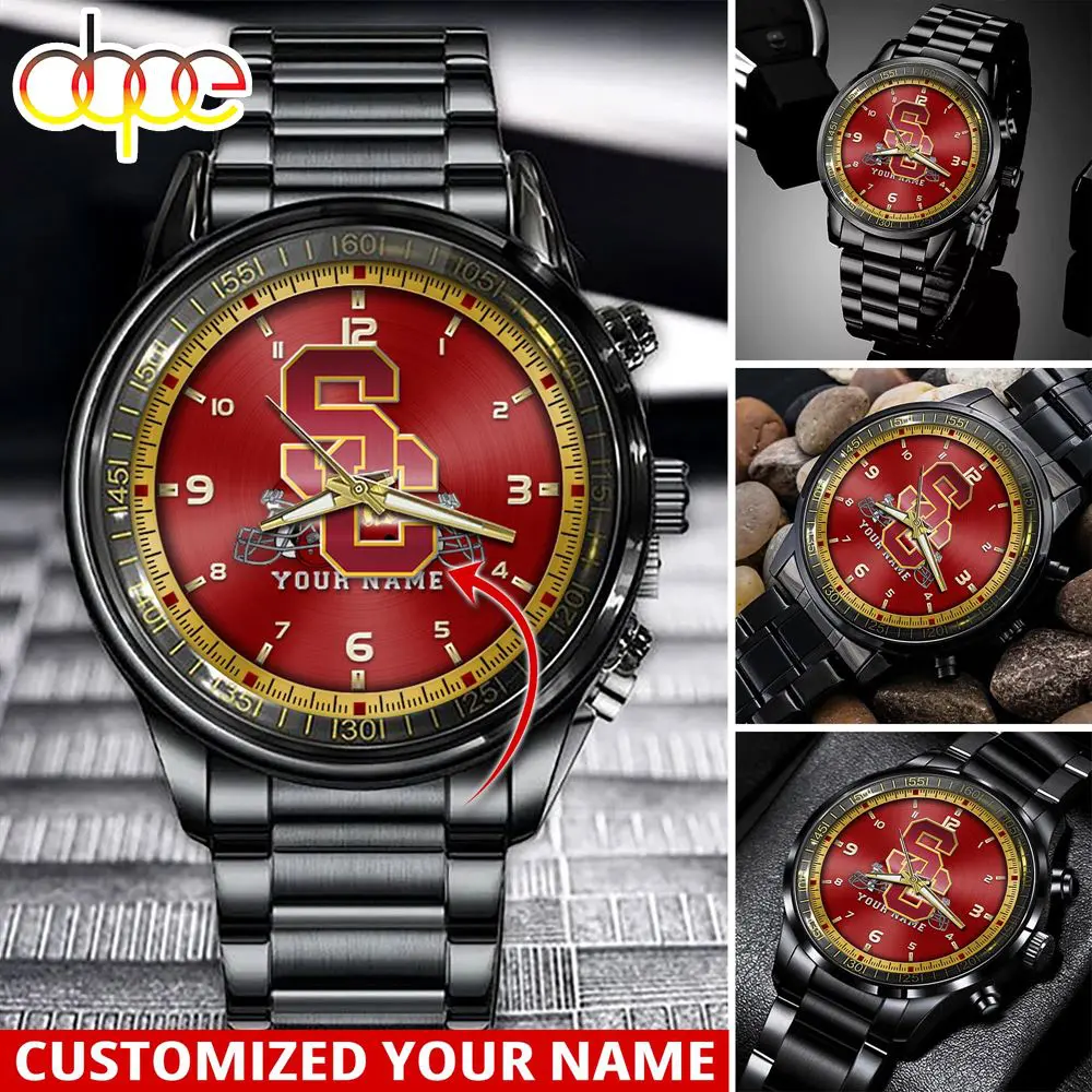 jwfancy usc trojans ncaa personalized sport watch gift for fans for this season qvlmz