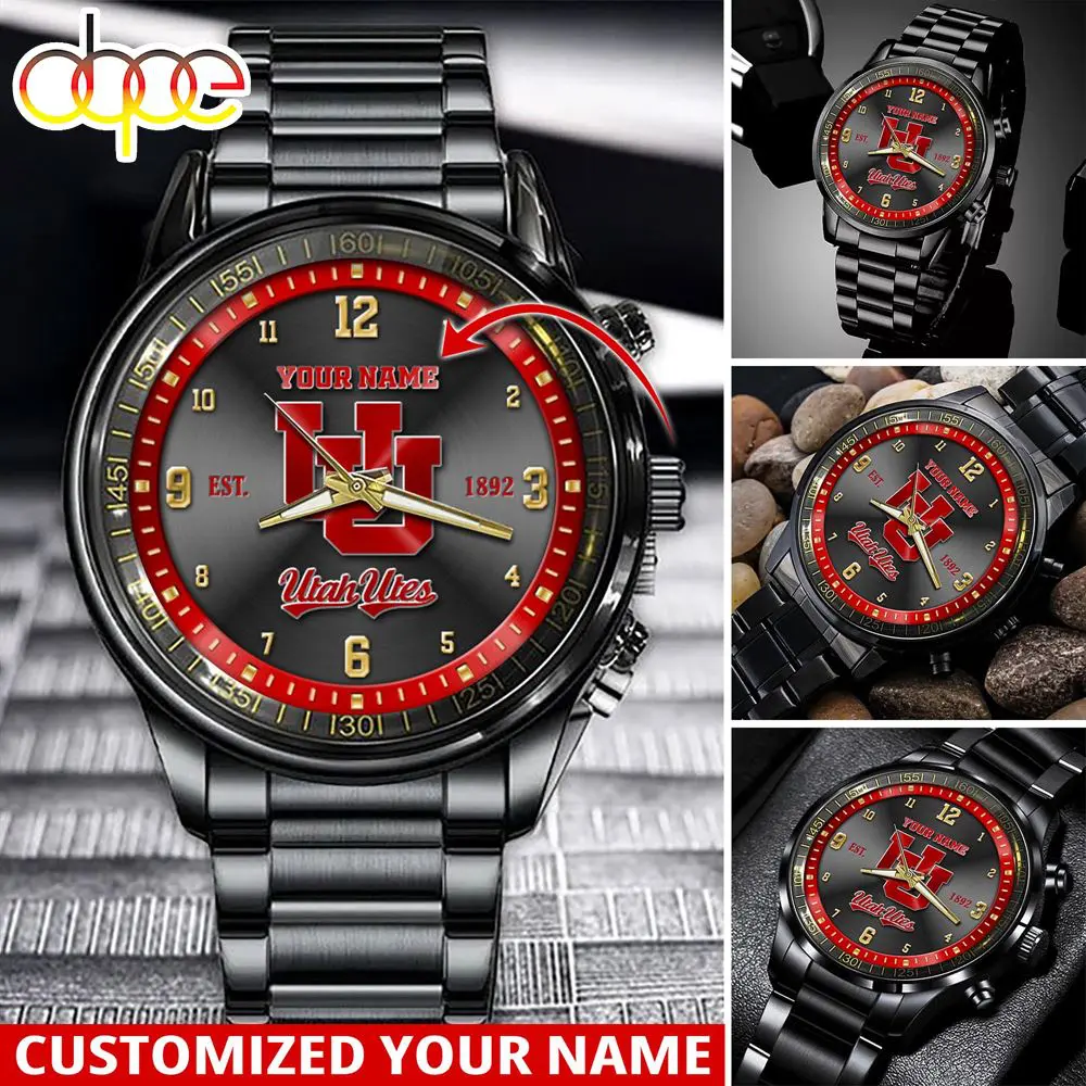 jwfancy utah utes ncaa personalized sport watch gift for fans for this season cdebn