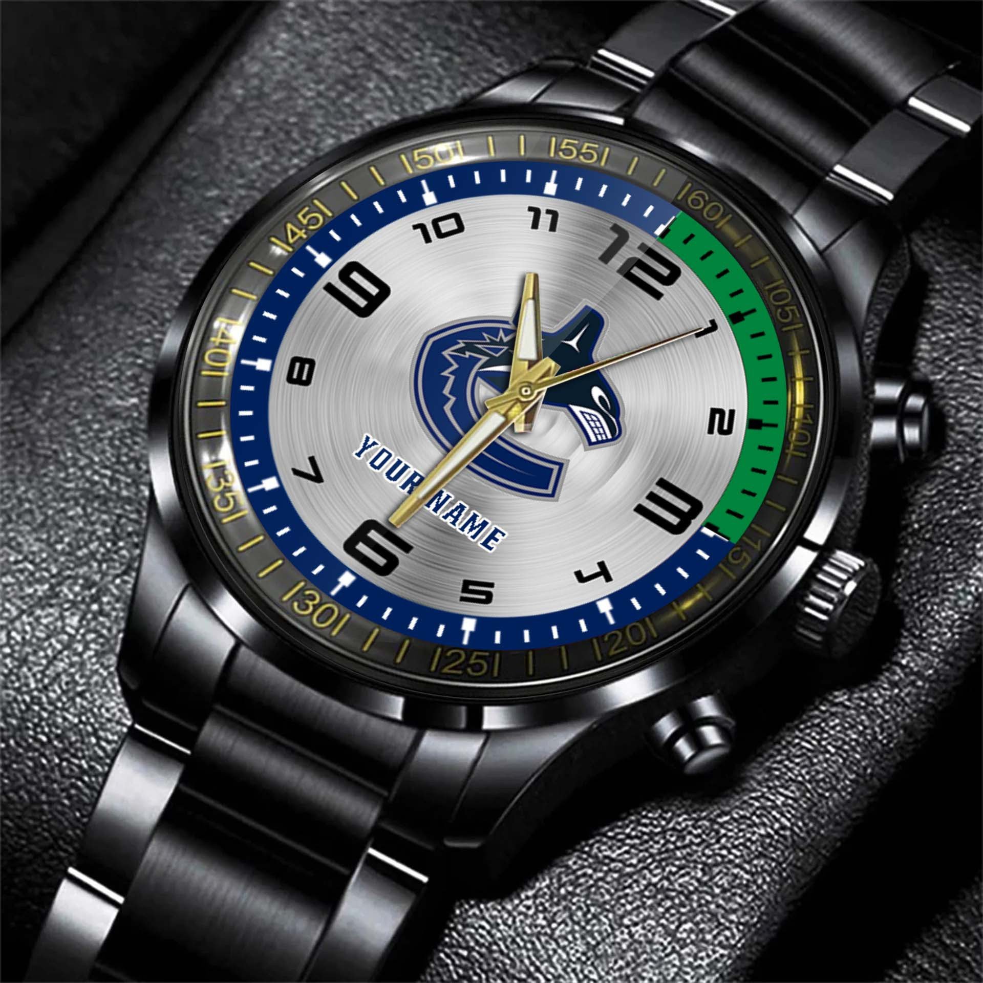 jwfancy vancouver canuck nhl personalized fashion black hand watch gift for fans kti6t