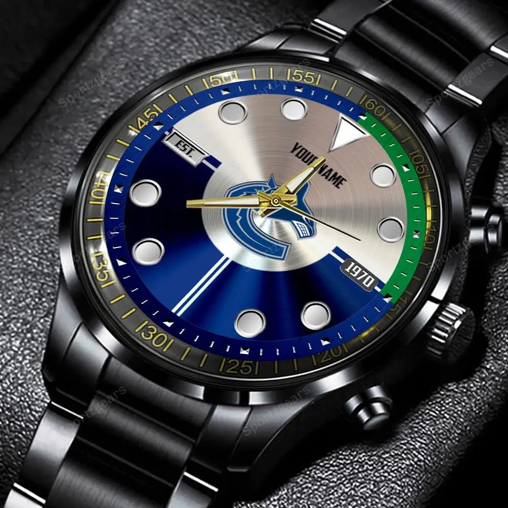 jwfancy vancouver canucks nhl personalized new black hand watch gift for fans qriny