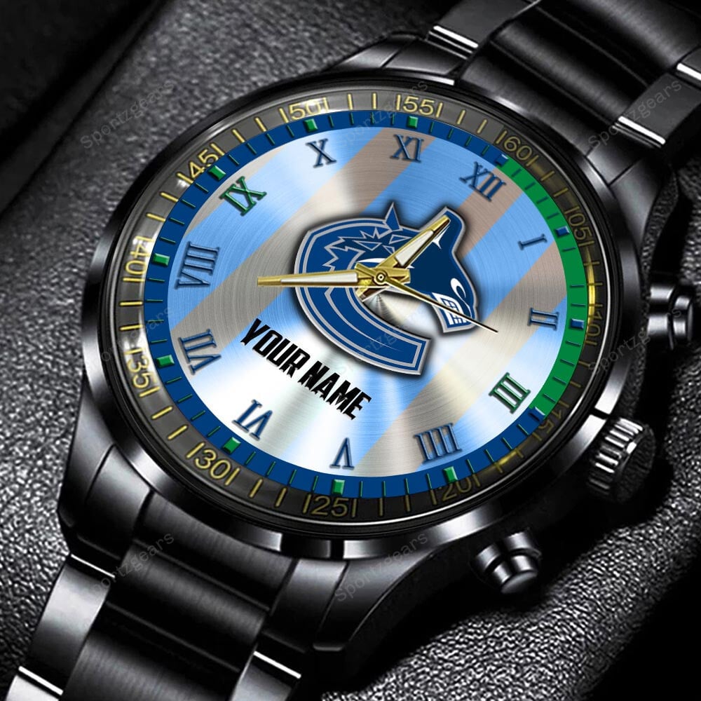 jwfancy vancouver canucks nhl personalized new black hand watch gift for fans uqwu0