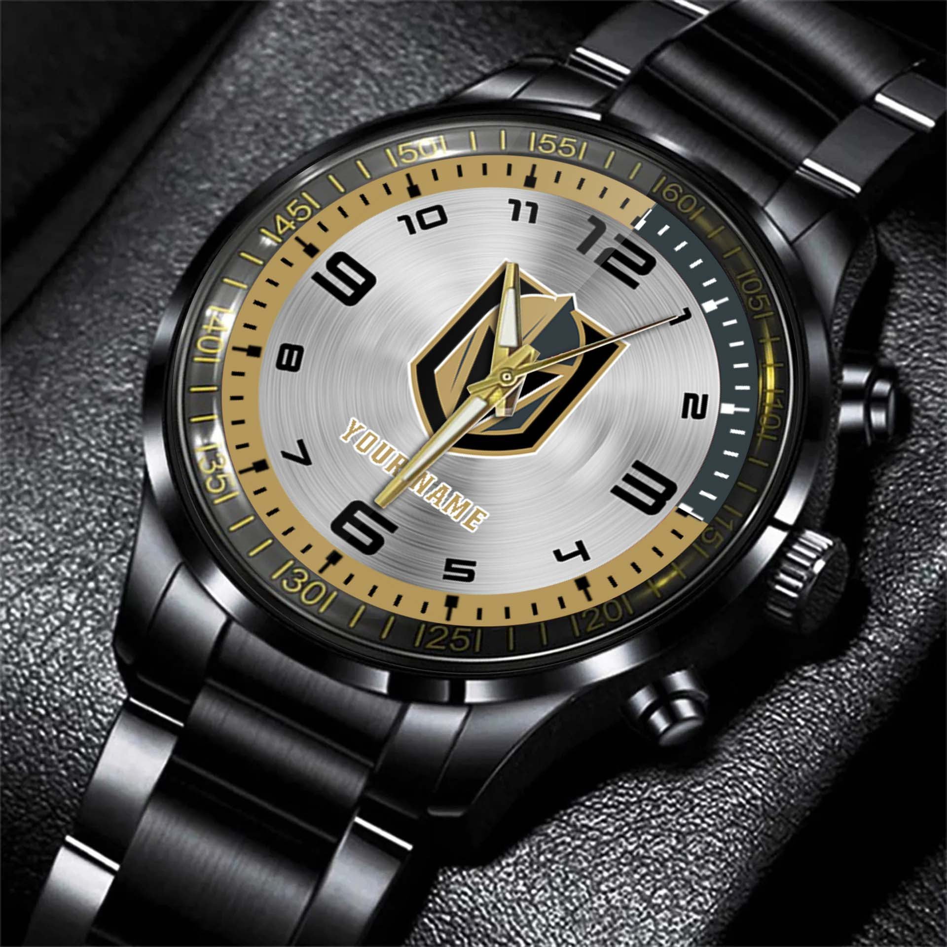jwfancy vegas golden knight nhl personalized fashion black hand watch gift for fans 6dcvp