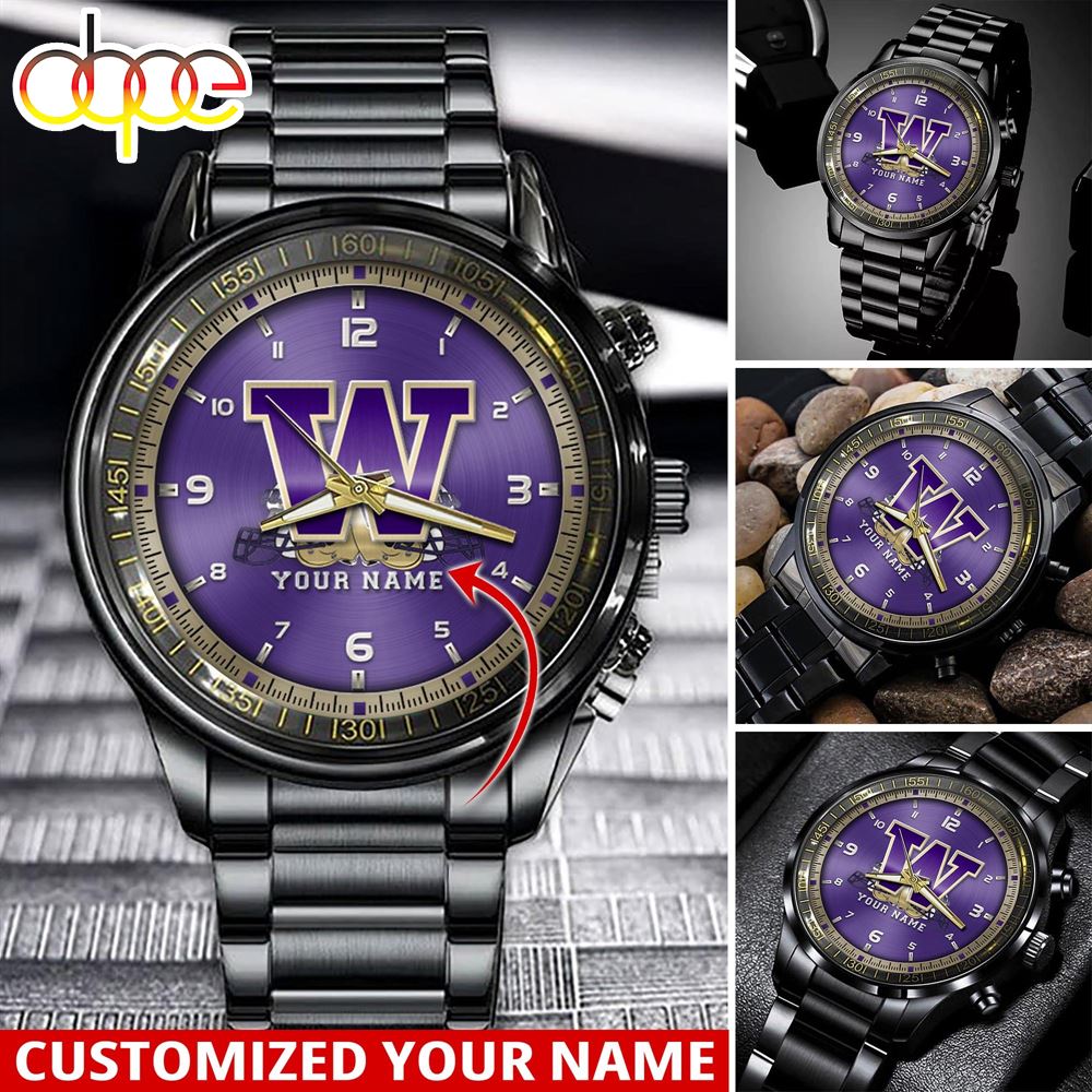 jwfancy washington huskies ncaa personalized sport watch gift for fans for this season yphzt