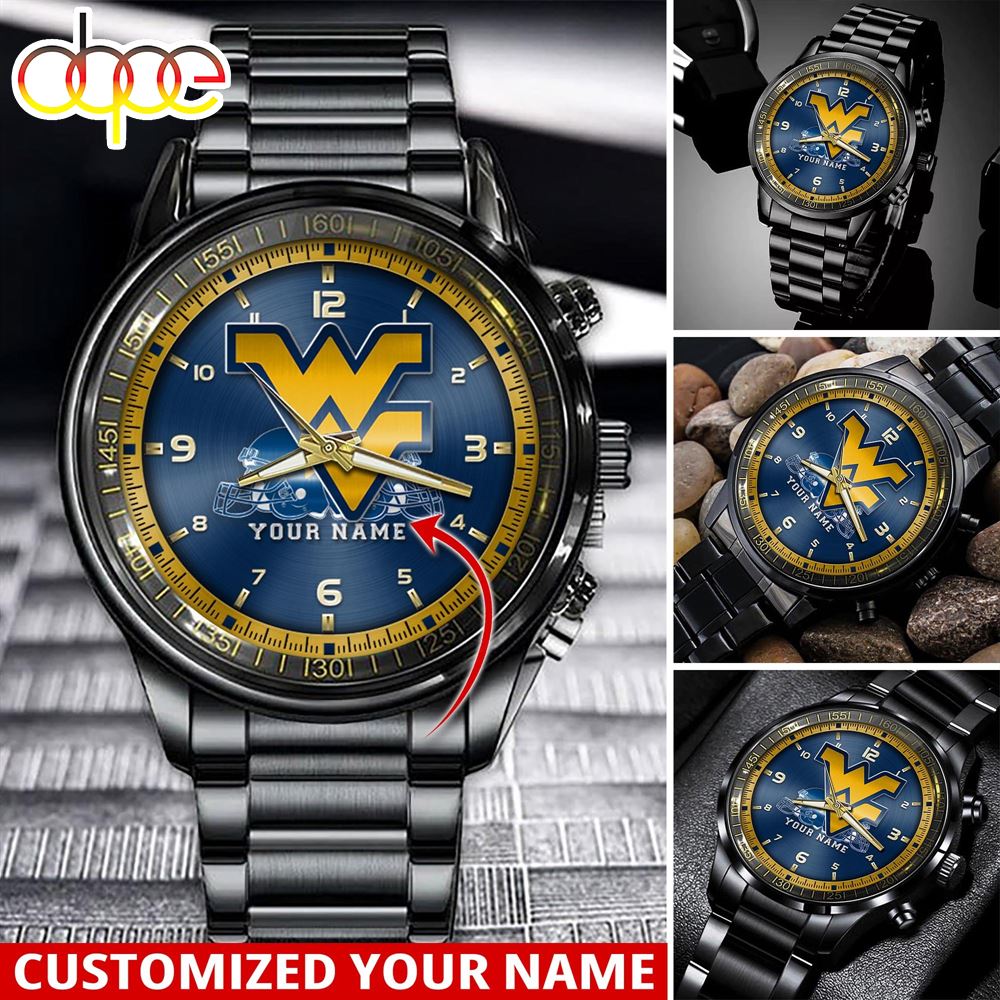 jwfancy west virginia ncaa personalized sport watch gift for fans for this season 2vo5x