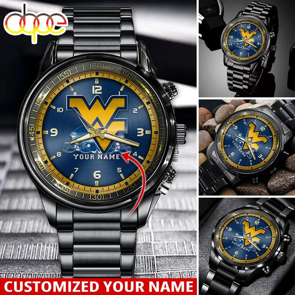 jwfancy west virginia ncaa personalized sport watch gift for fans for this season 2vo5x