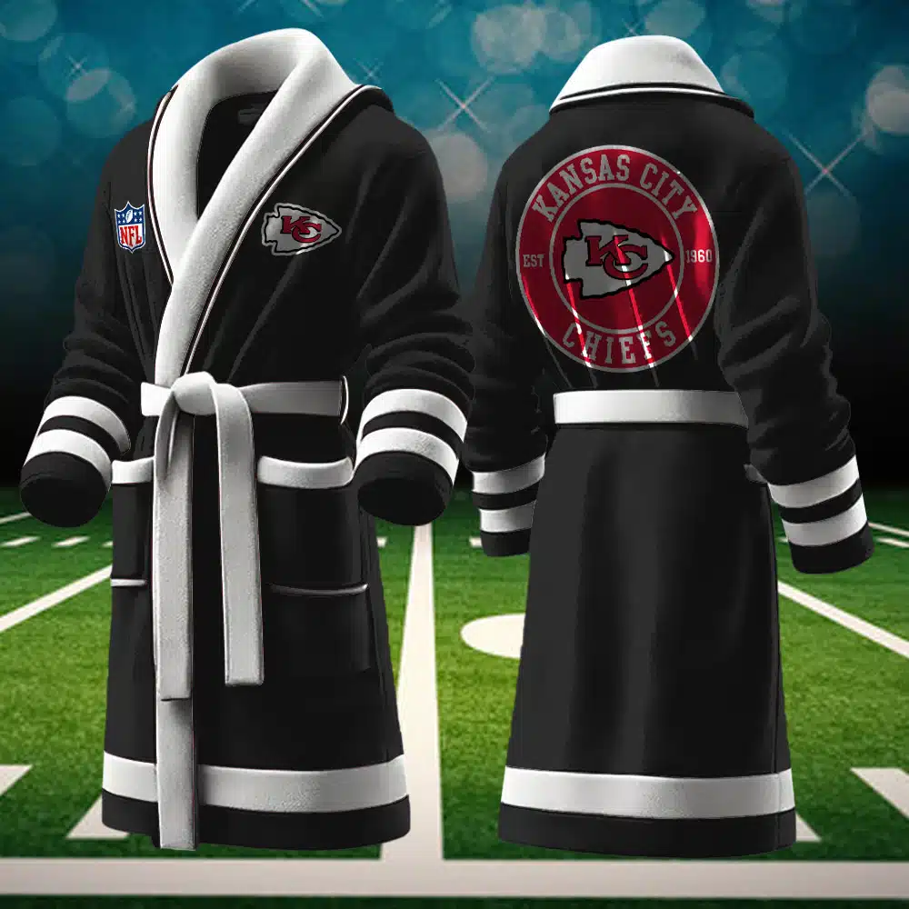 kansas city chiefs nfl personalized fleece bathrobe 6ao9z