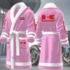kawasaki motocycles personalized fleece bathrobe fiieb