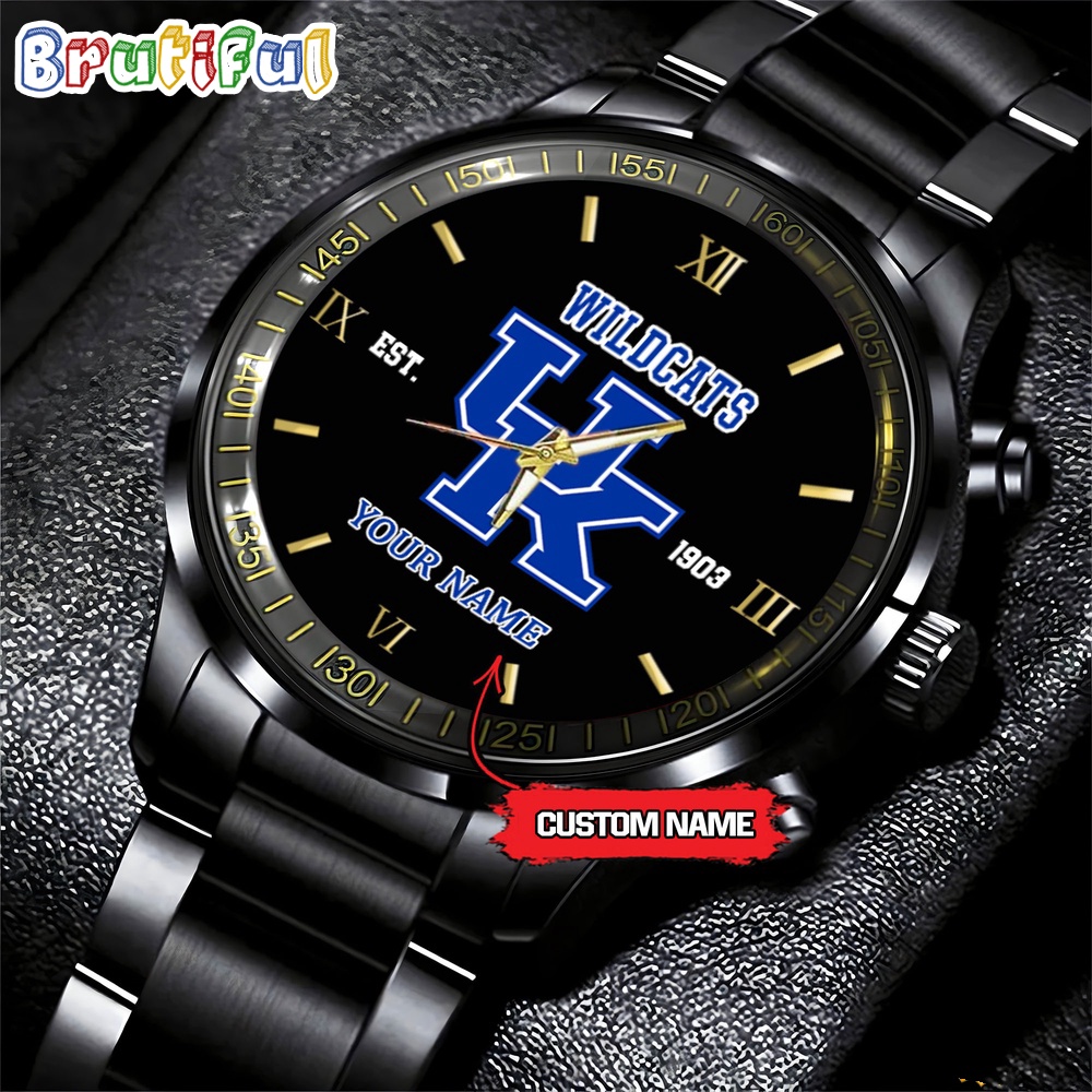 kentucky wildcats ncaa personalized black fashion watch football watch for fans b8y63