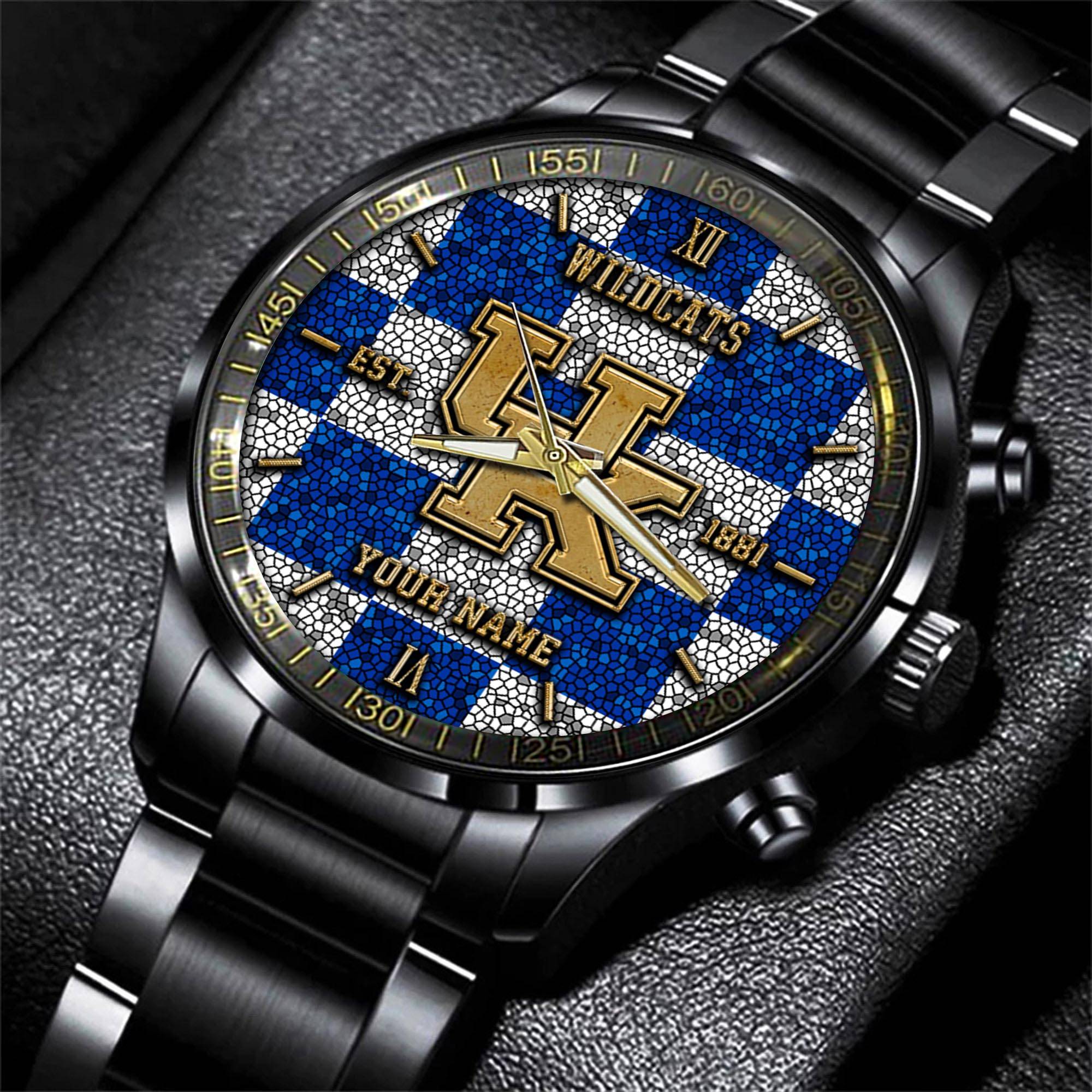 kentucky wildcats ncaa personalized black new hand watch gifts for fans k0kpj
